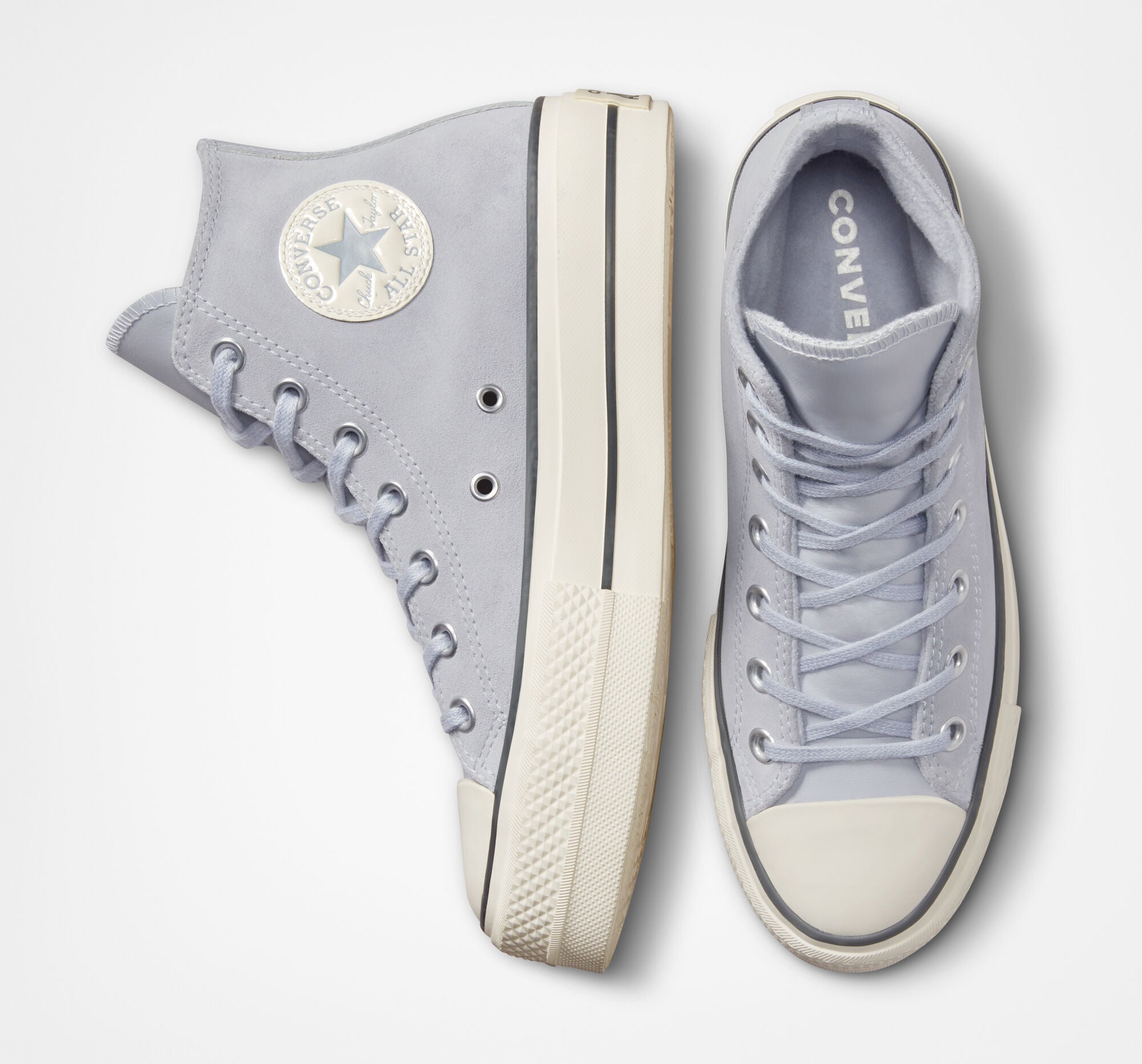 Women's Converse Chuck Taylor All Star Lift Platform Suede Gravel