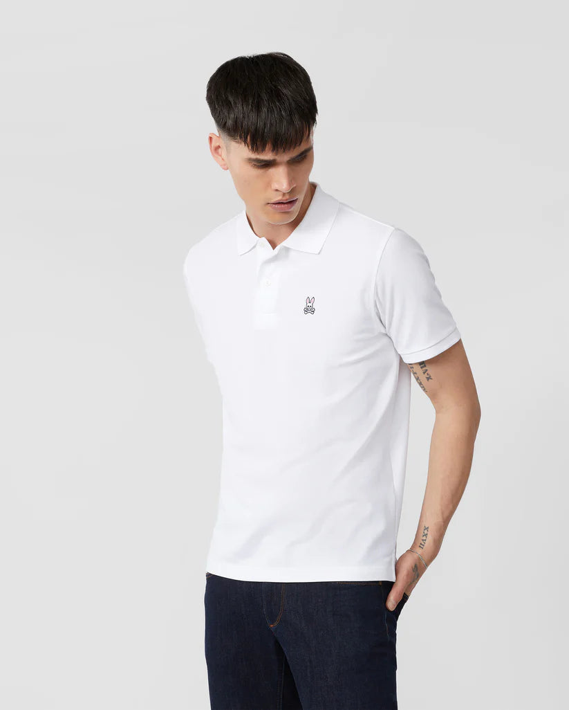 Men's Psycho Bunny Classic Polo White