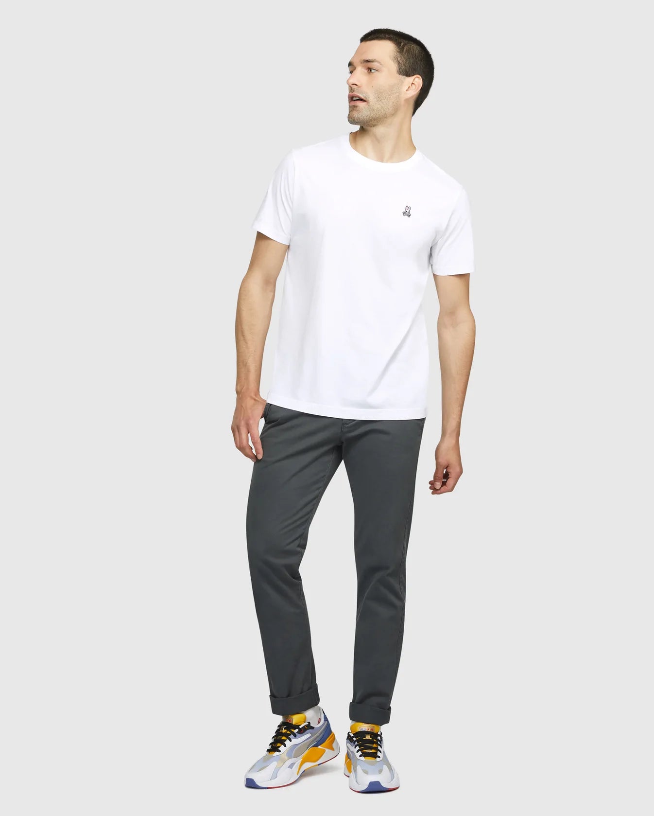 Men's Psycho Bunny Classic Crew Neck Tee White