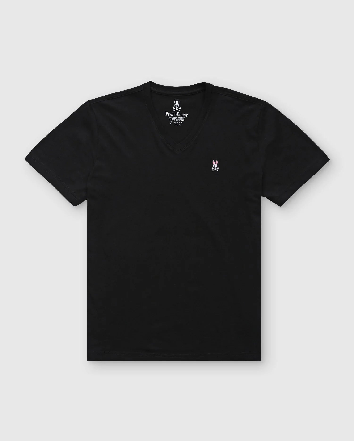 Men's Psycho Bunny Classic V Neck Tee Black