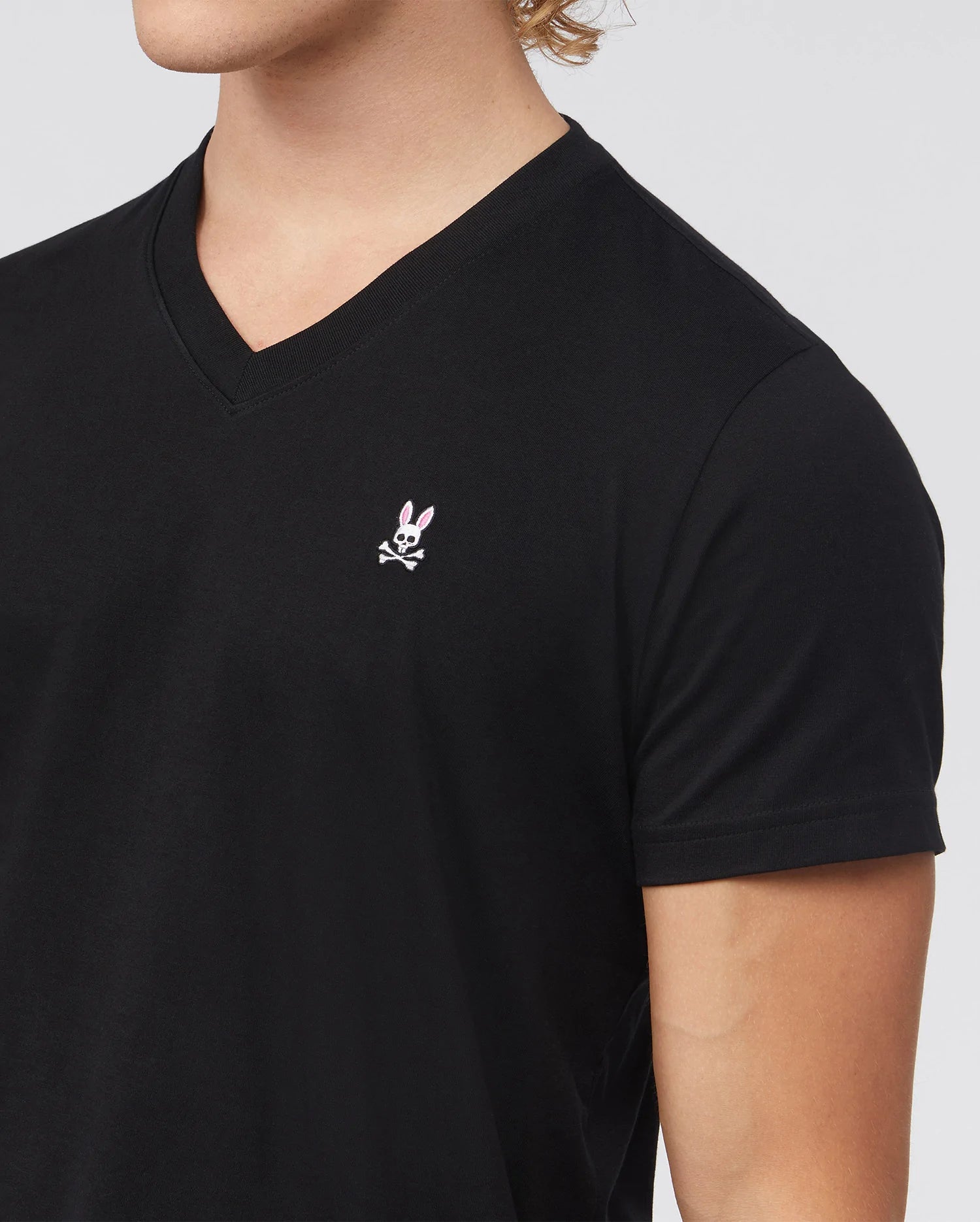 Men's Psycho Bunny Classic V Neck Tee Black