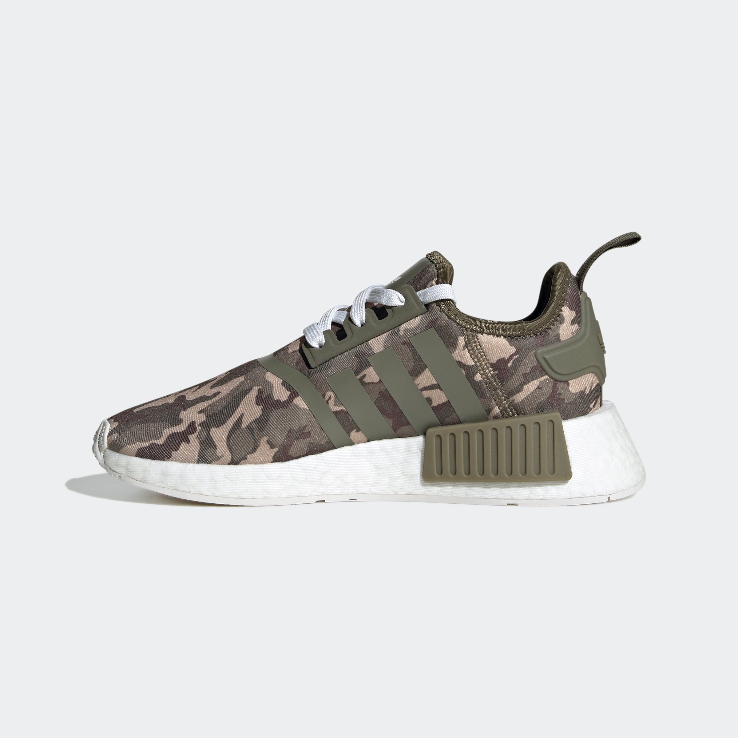 Big Kids adidas Originals NMD_R1 Shoes Olive Strata