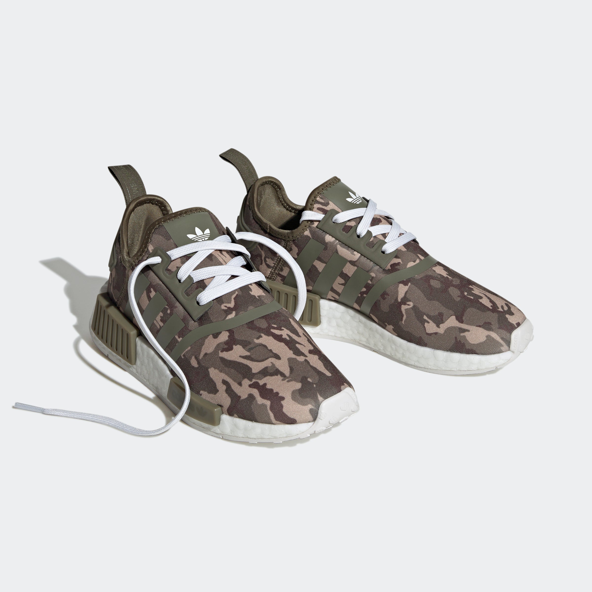 Big Kids adidas Originals NMD_R1 Shoes Olive Strata