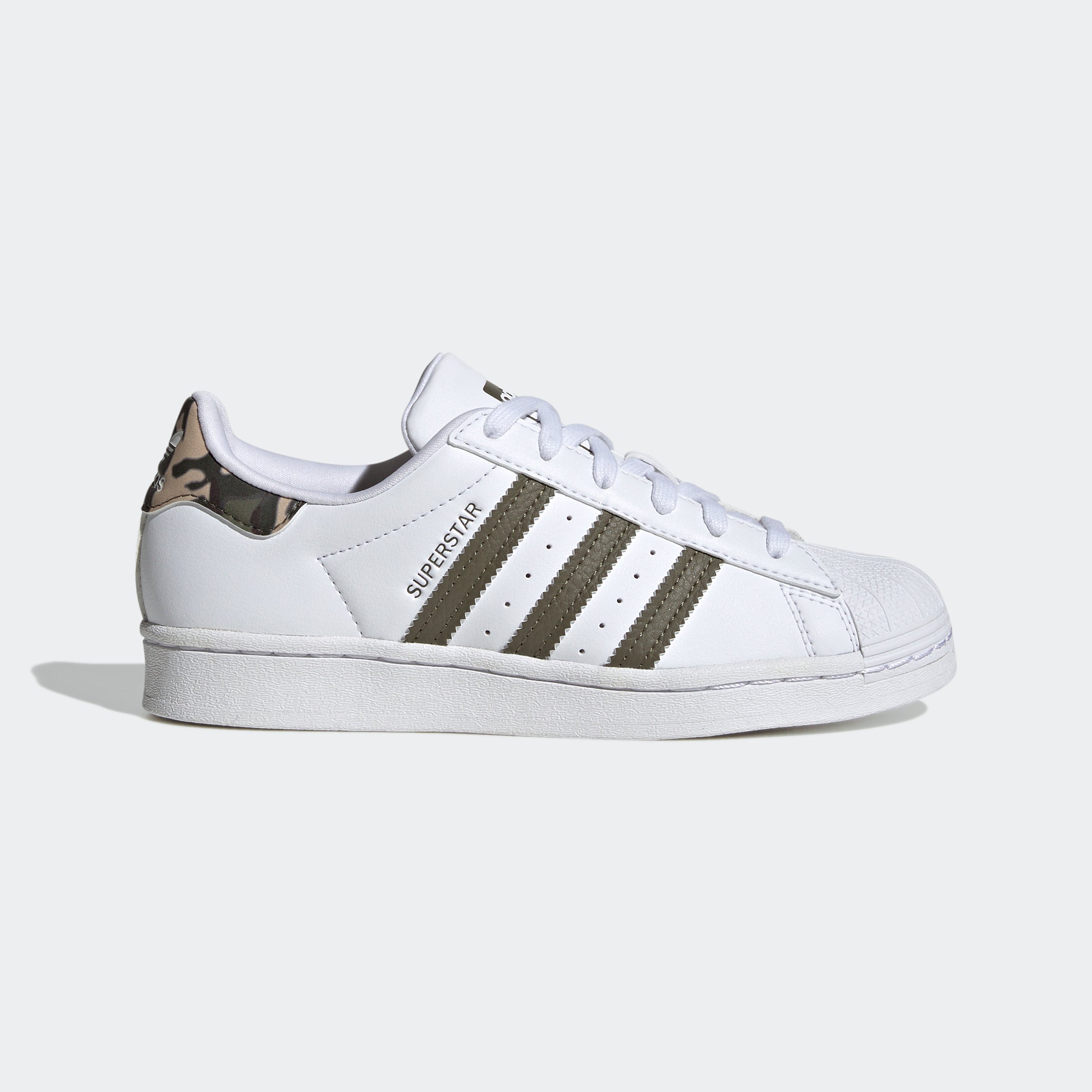 Big Kids adidas Originals Superstar Shoes White/Camo