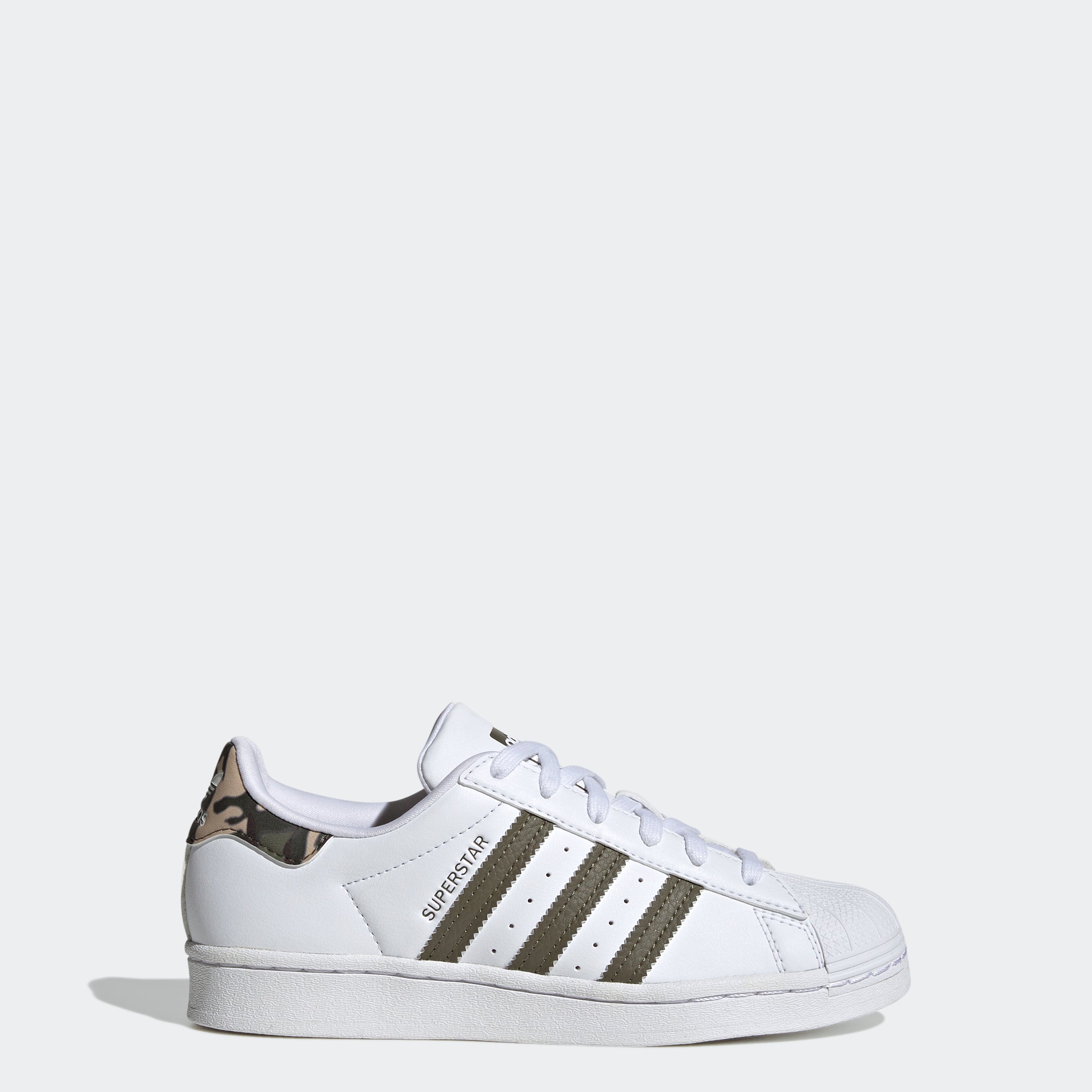 Big Kids adidas Originals Superstar Shoes White/Camo