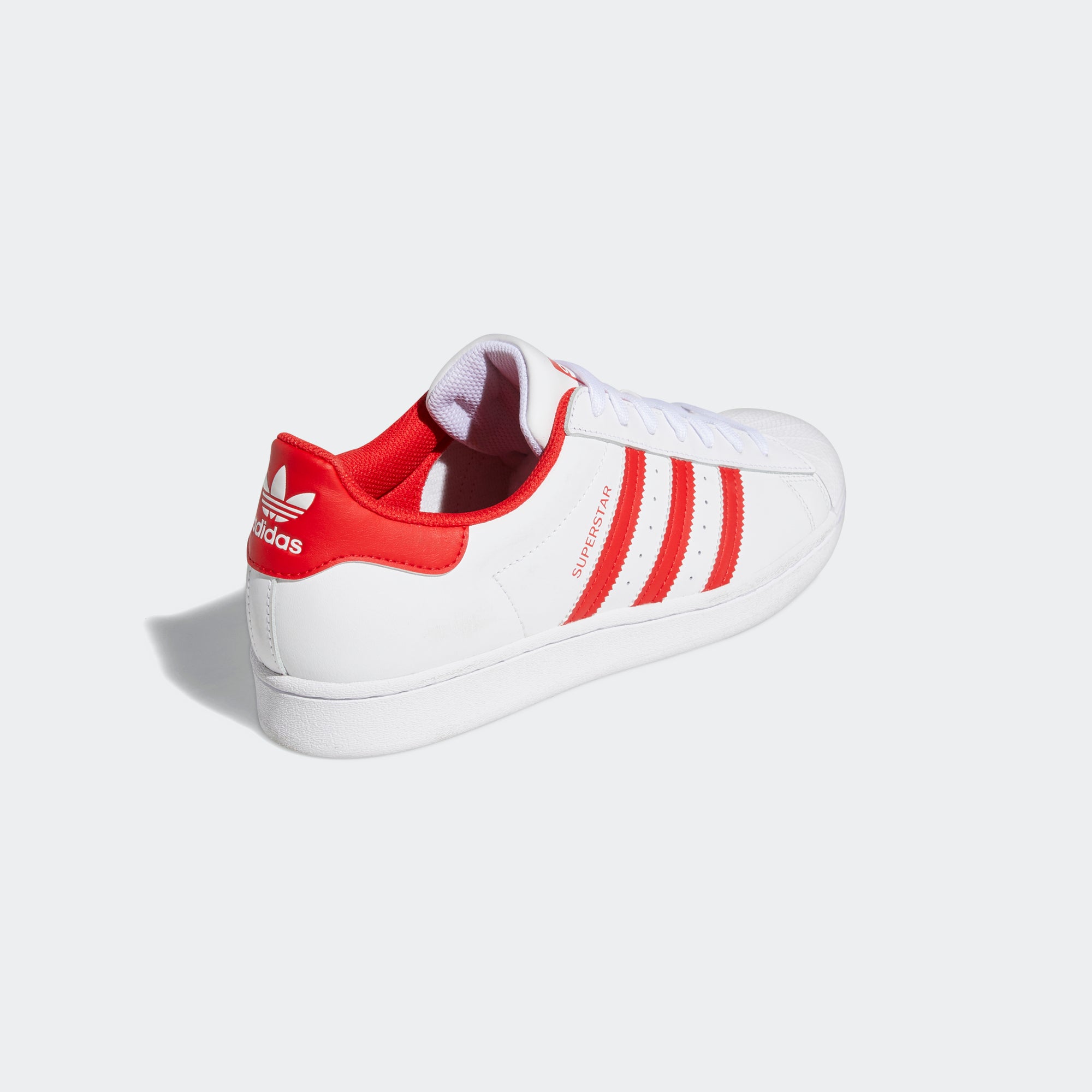 Men's adidas Originals Superstar Shoes White Red