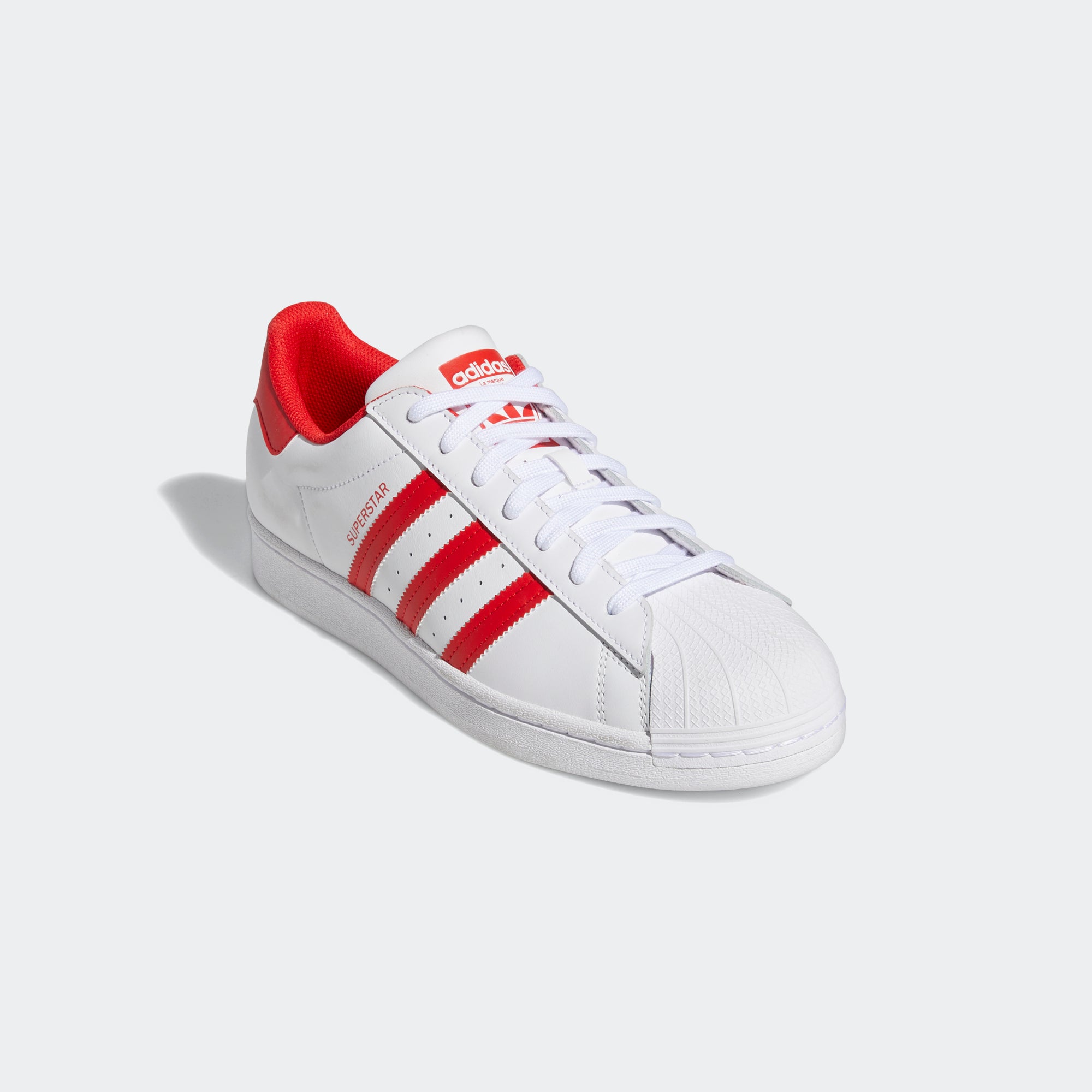 Men's adidas Originals Superstar Shoes White Red