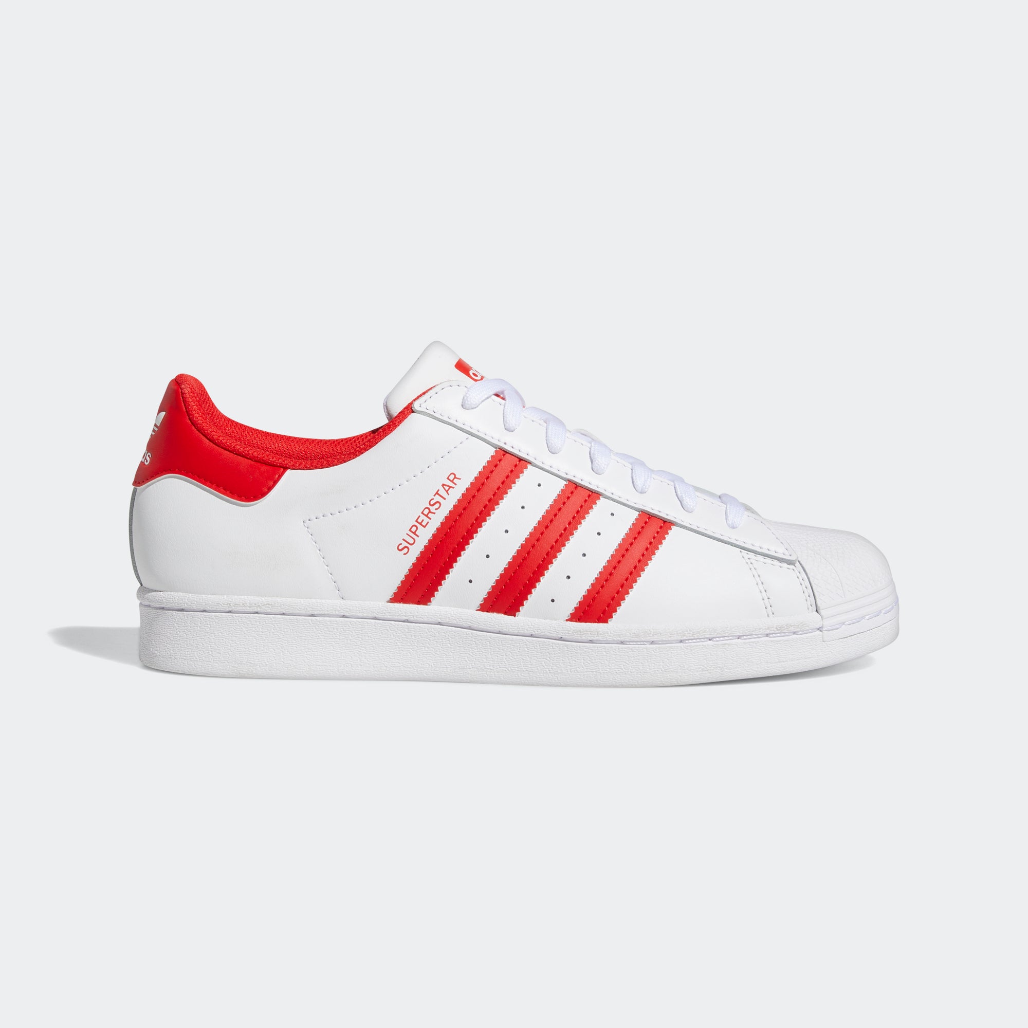 Men's adidas Originals Superstar Shoes White Red