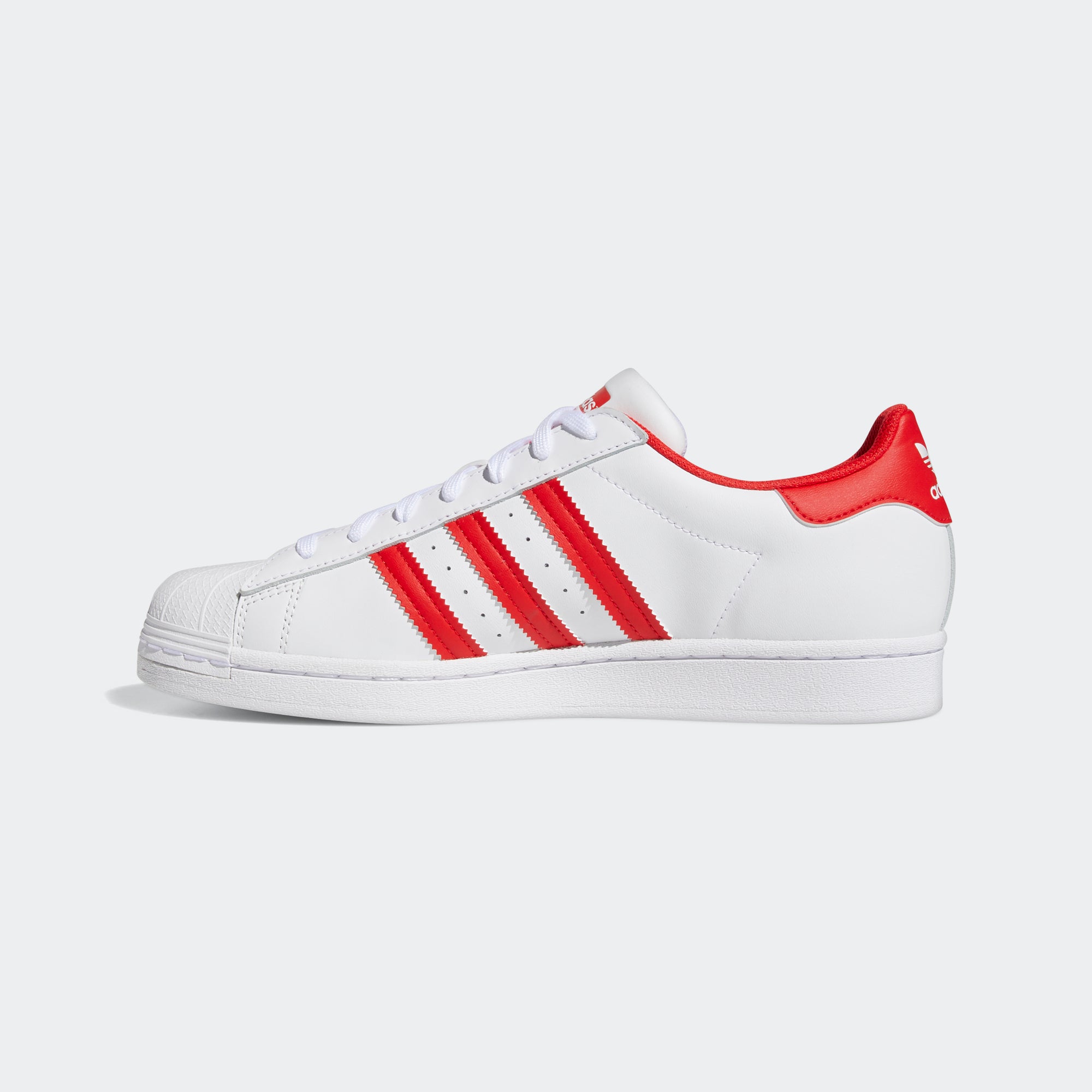 Men's adidas Originals Superstar Shoes White Red