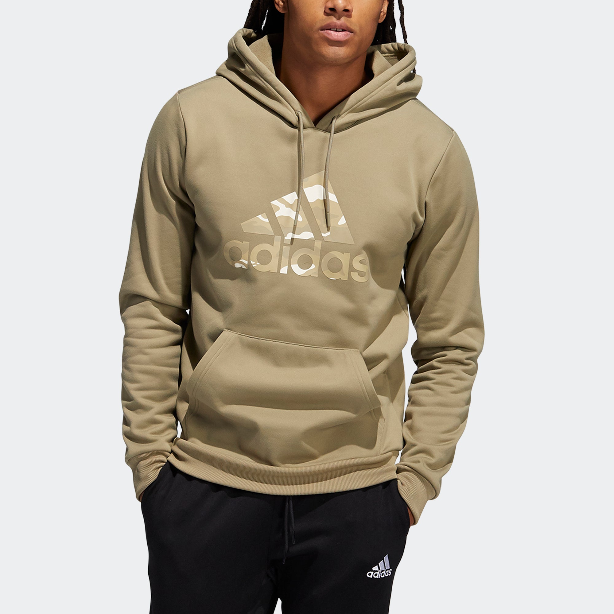 Men's adidas Performance Legends Camo Cozy Hoodie Orbit Green