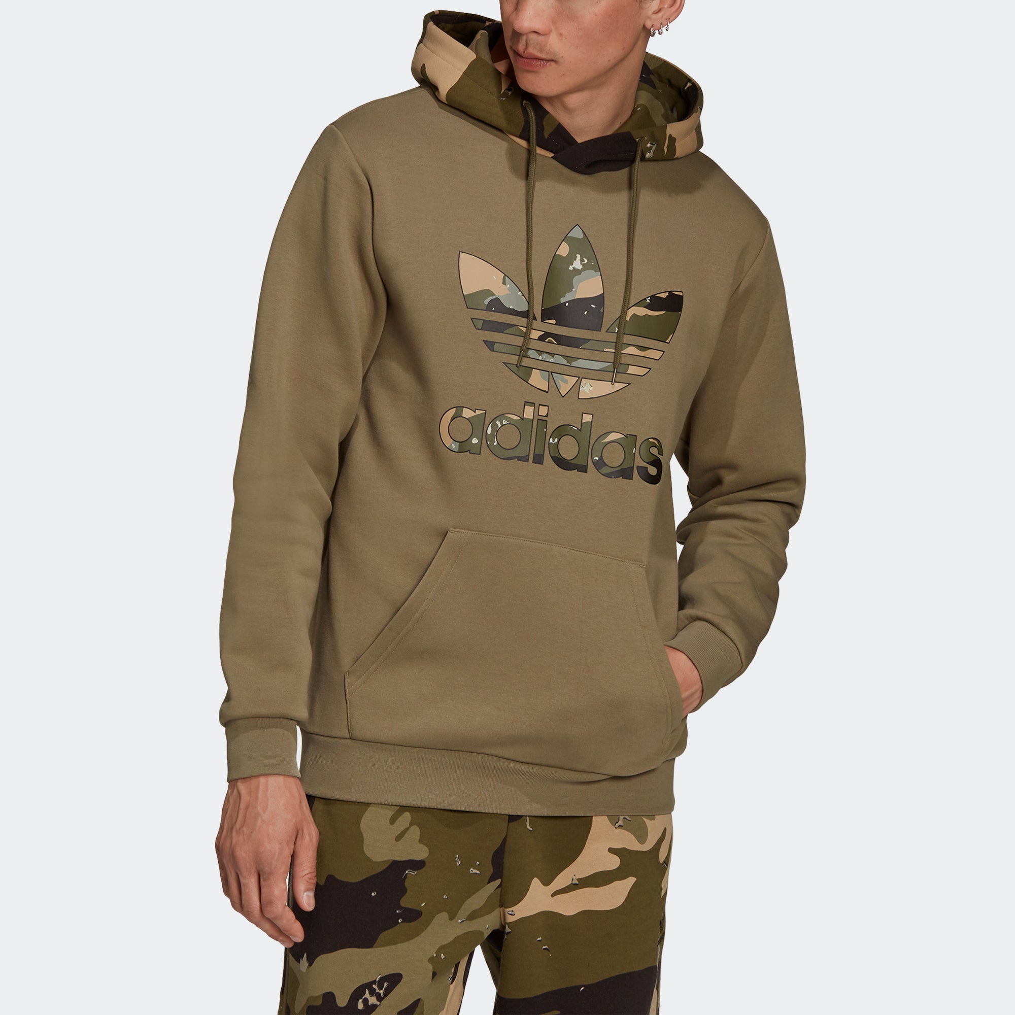 Men’s adidas Originals Camo Graphic Hoodie Orbit Green