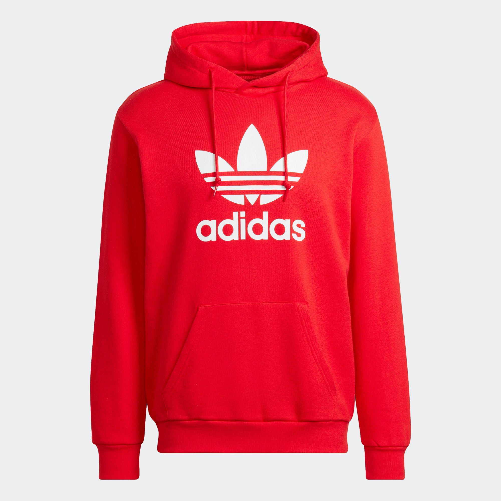 Men's adidas Originals Adicolor Classics Trefoil Hoodie Red