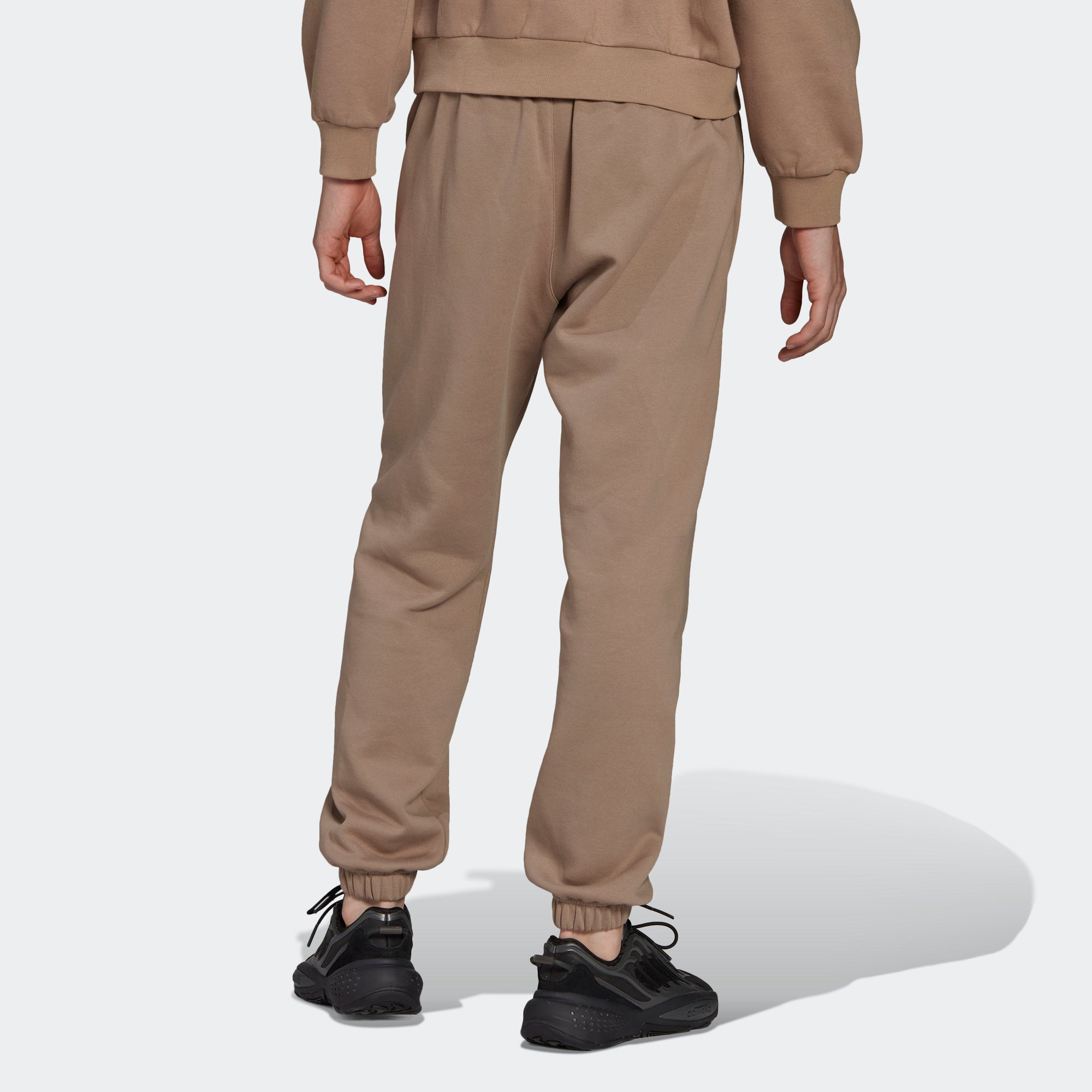 Men's adidas Originals Trefoil Linear Sweatpants Chalky Brown