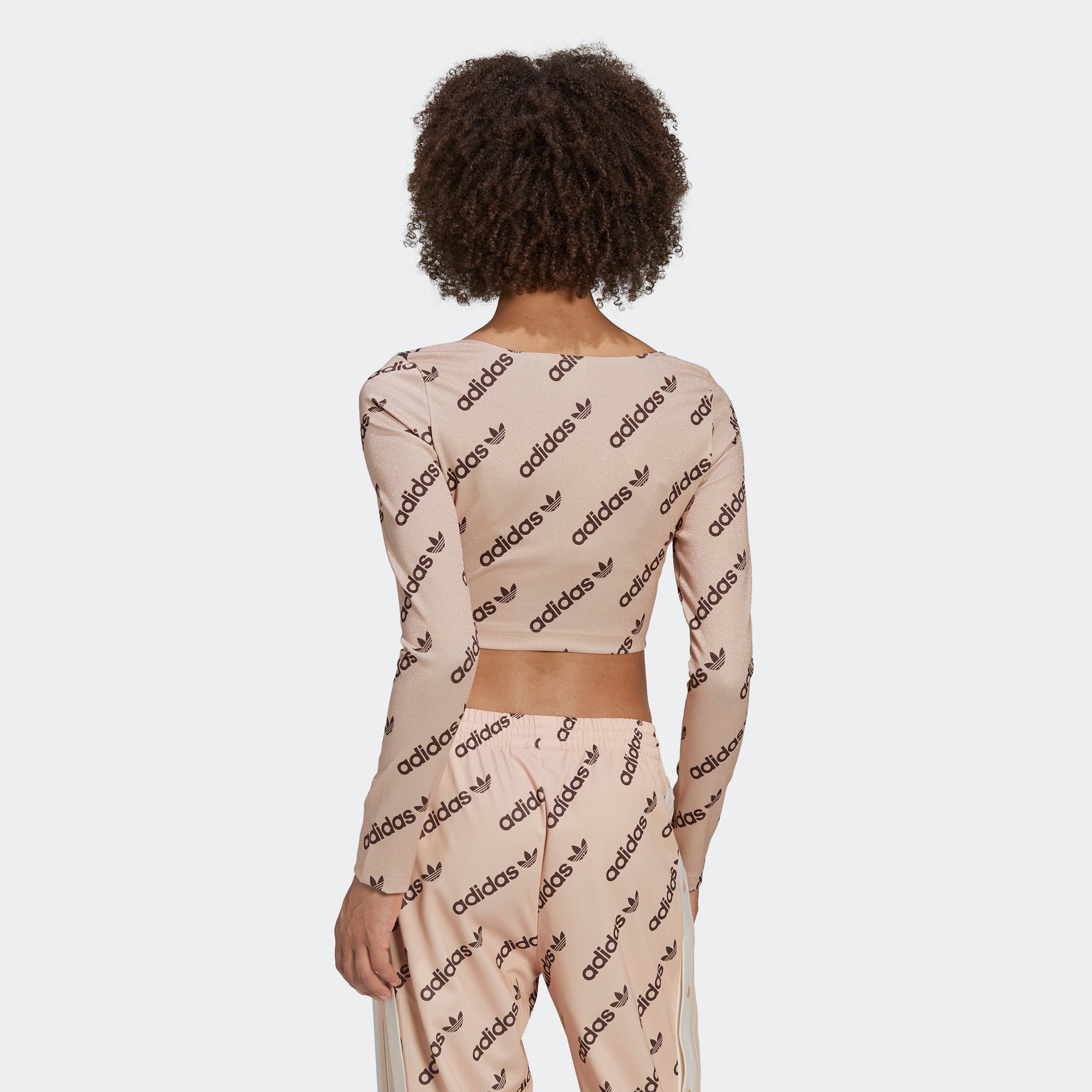 Women's adidas Originals Long Sleeve Crop Top Halo Blush