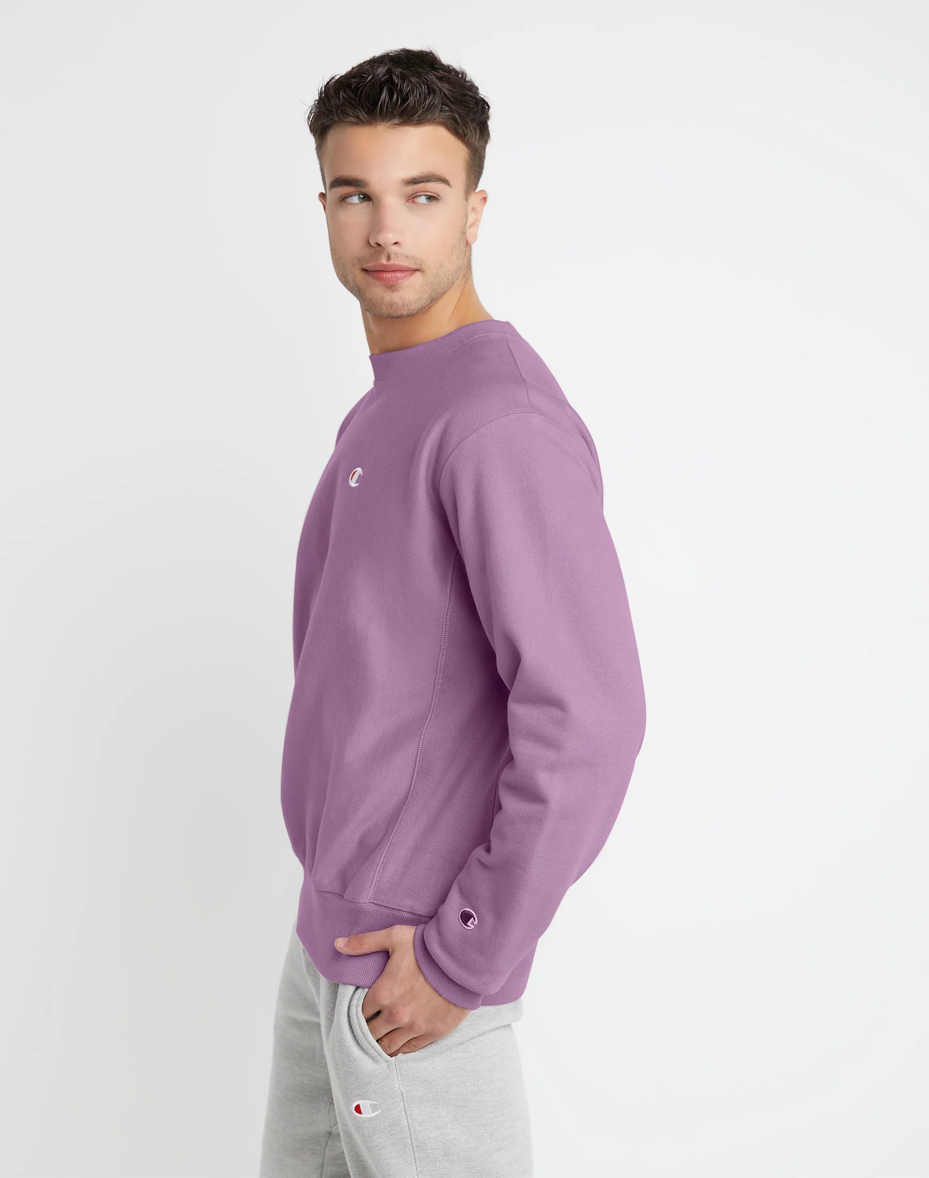 Men's Champion Life Reverse Weave Crew Lavender