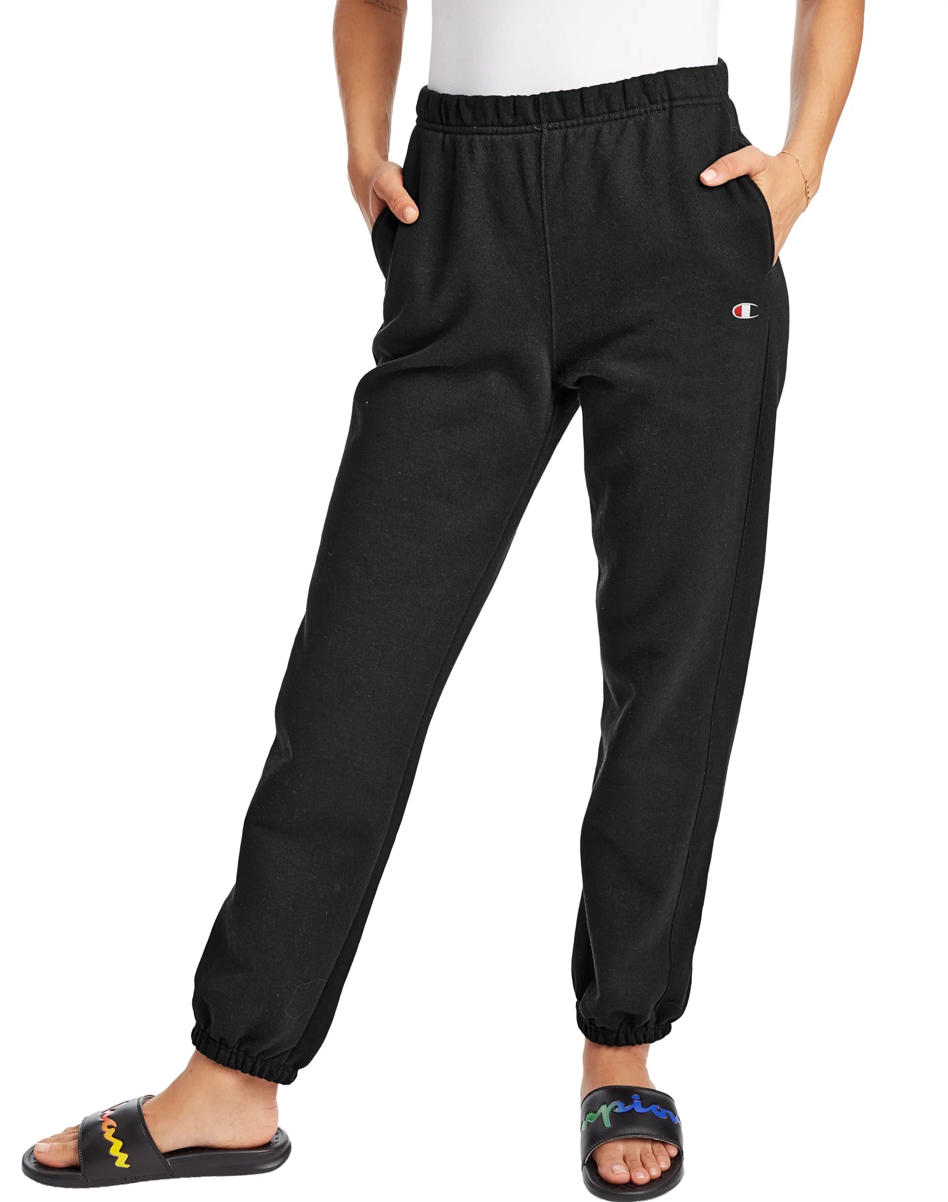 Women's Champion Reverse Weave Oversized Sweatpants Black