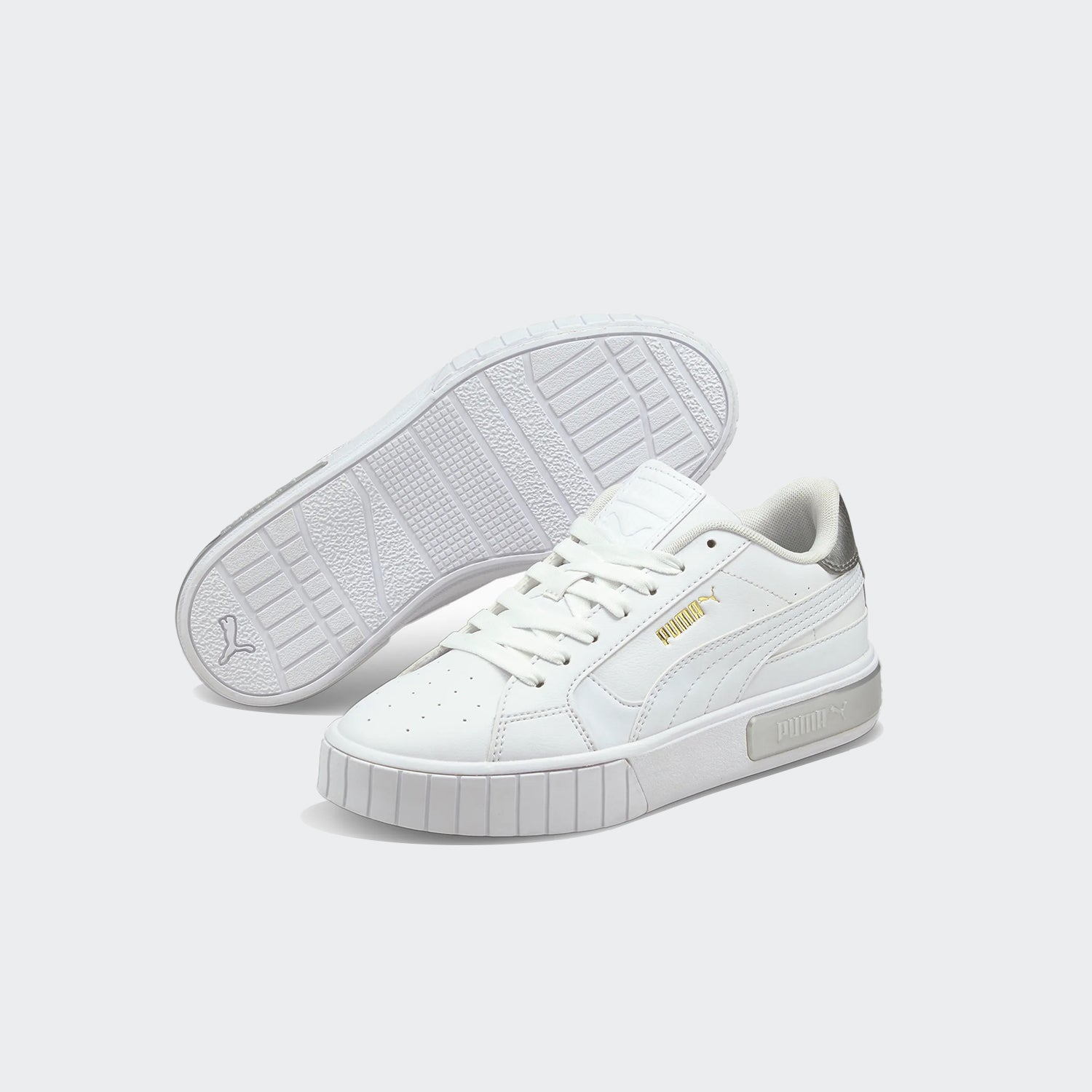 Kids' PUMA Cali Star Metallic Sneakers JR White