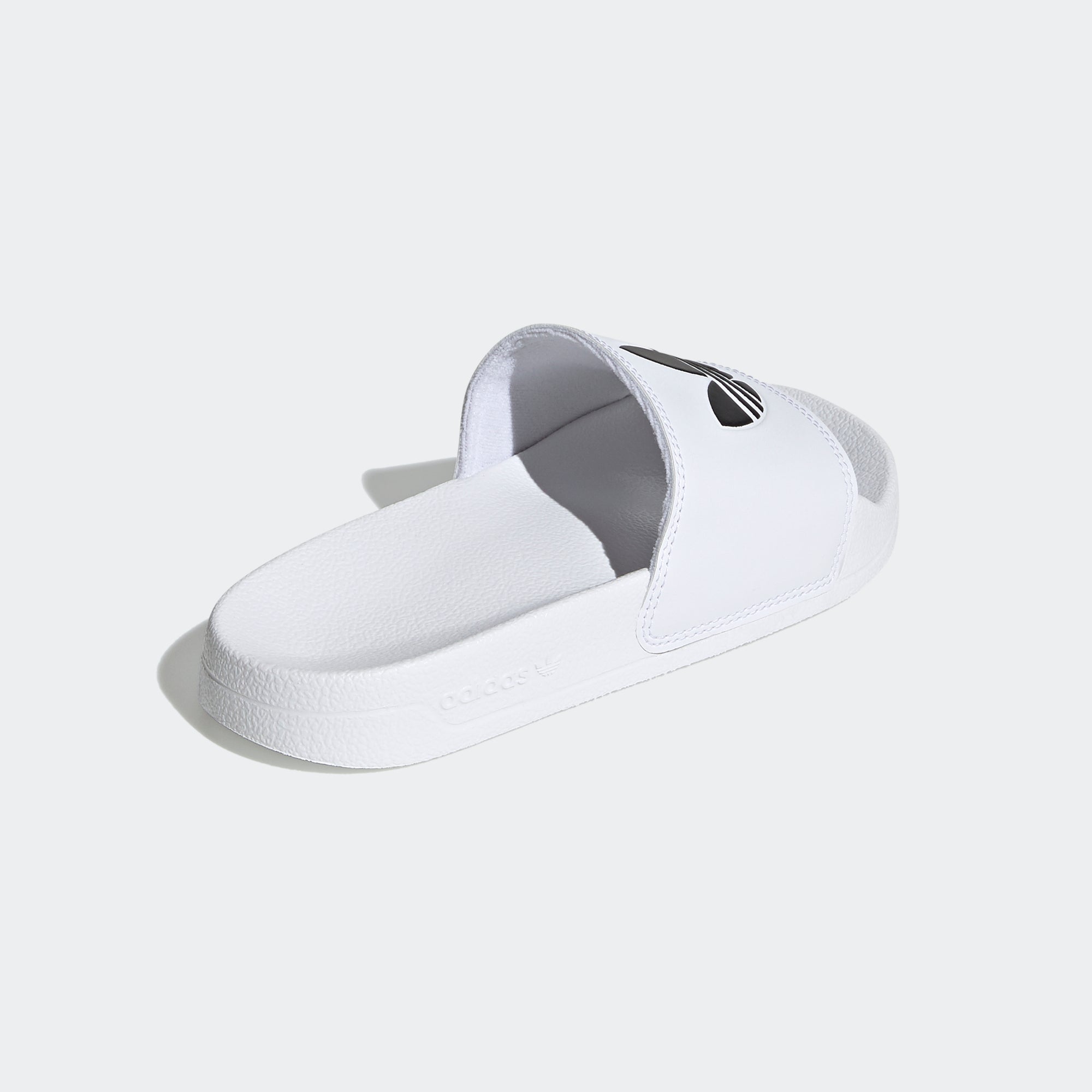 Kids' adidas Adilette Lite Slides White EG8272 | Chicago City Sports | diagonal view