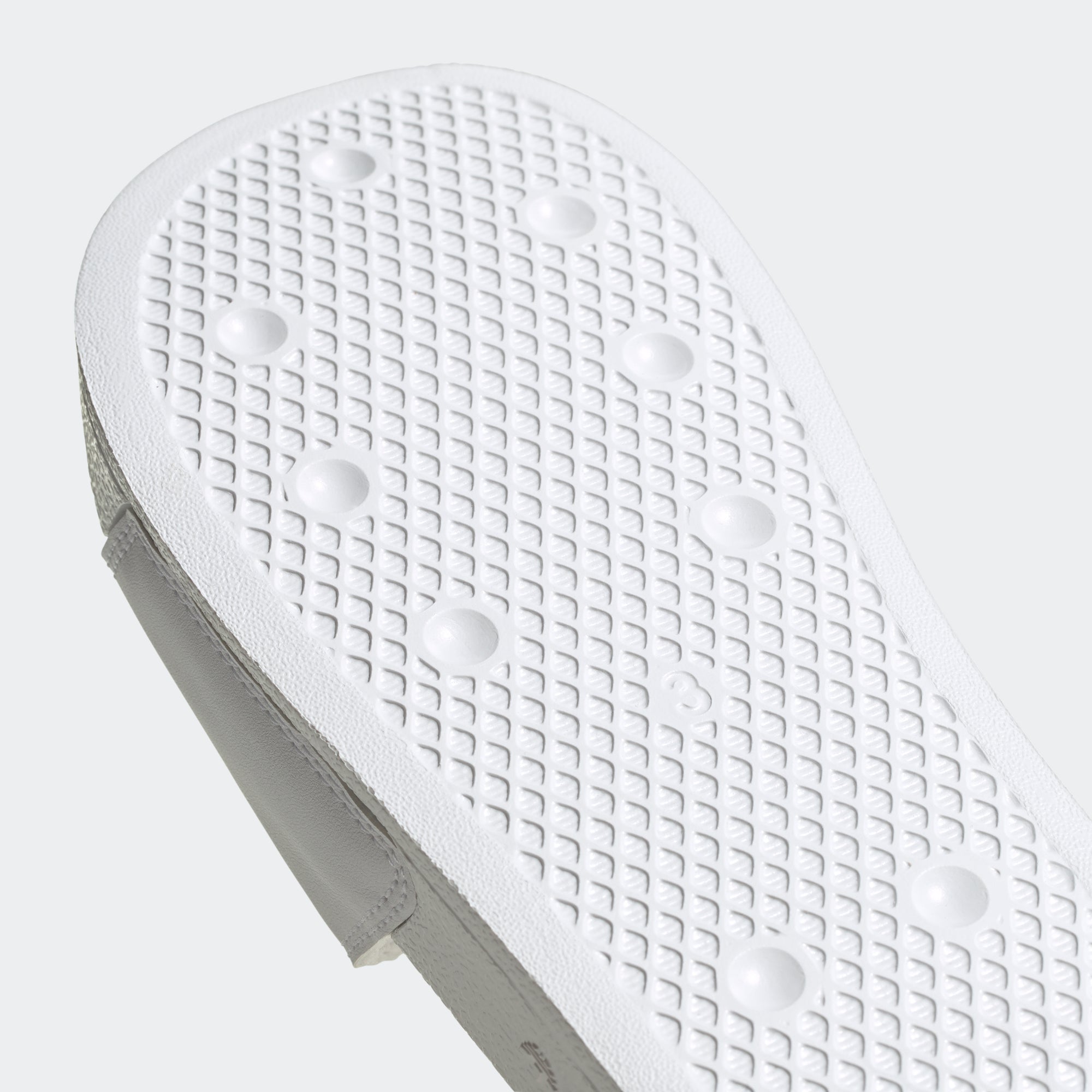 Kids' adidas Adilette Lite Slides White EG8272 | Chicago City Sports | bottom view