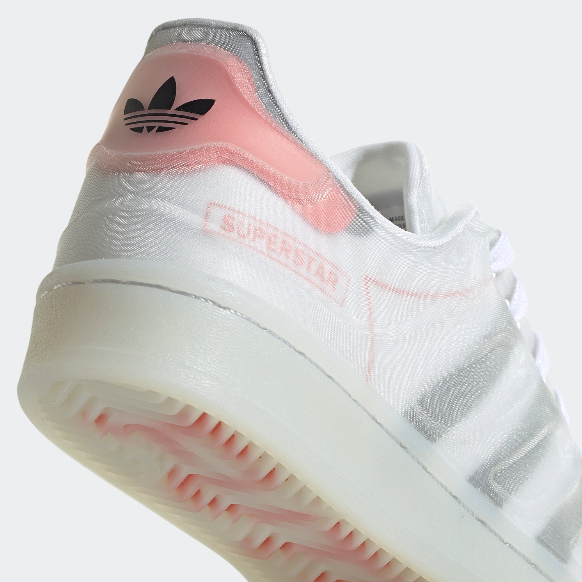Big Kids' adidas Superstar Futureshell Shoes White S42622 | Chicago City Sports | heel tab view