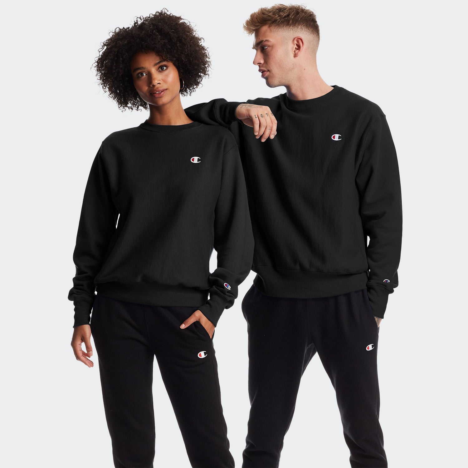 Men's Champion Life Reverse Weave Crew Black