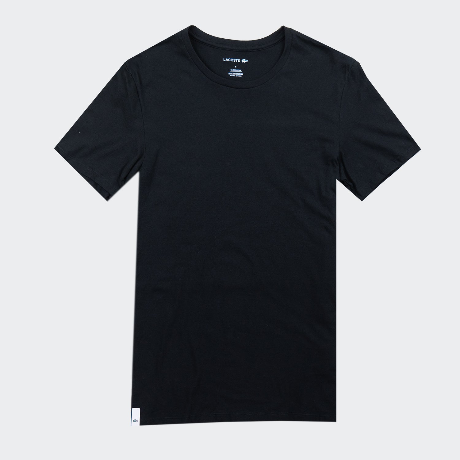 Men's Lacoste Crew Neck Cotton T-Shirt 3-Pack Black