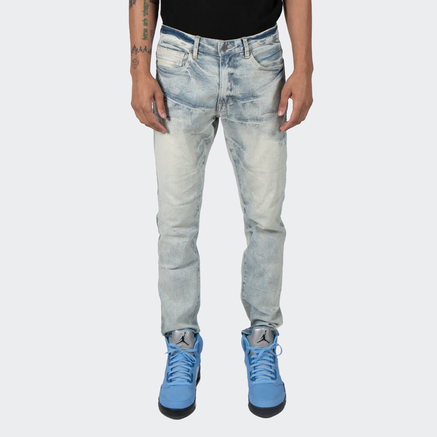 Men's TWO MILL TWENTY "Howard" Essential Clean Jeans Hull Blue