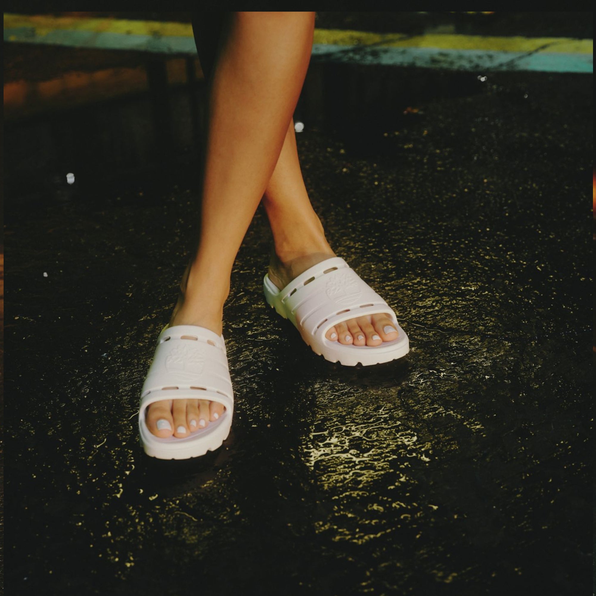 Unisex Timberland Get Outslide Sandals White