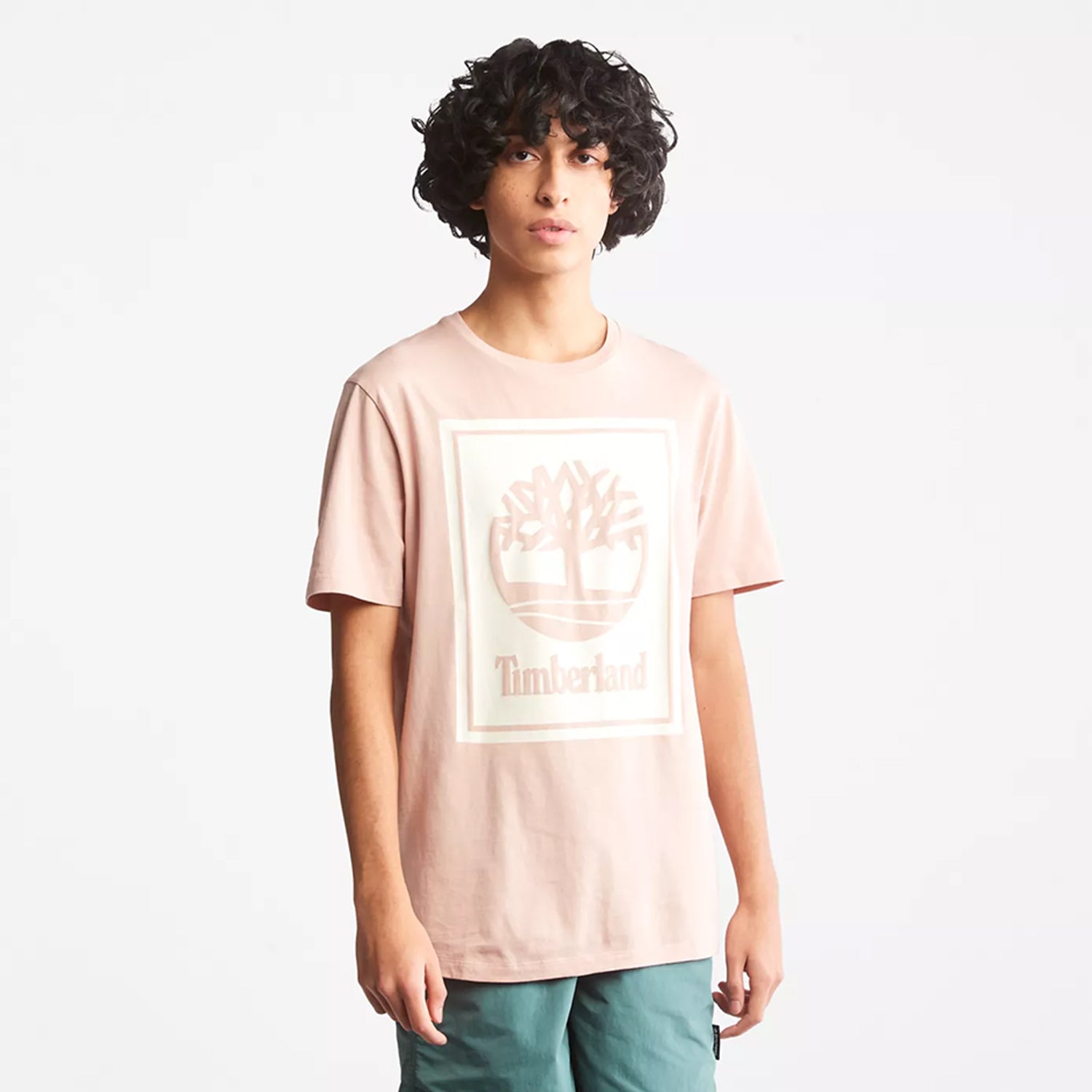 Men's Timberland Short-Sleeve Logo Tee Cameo Rose