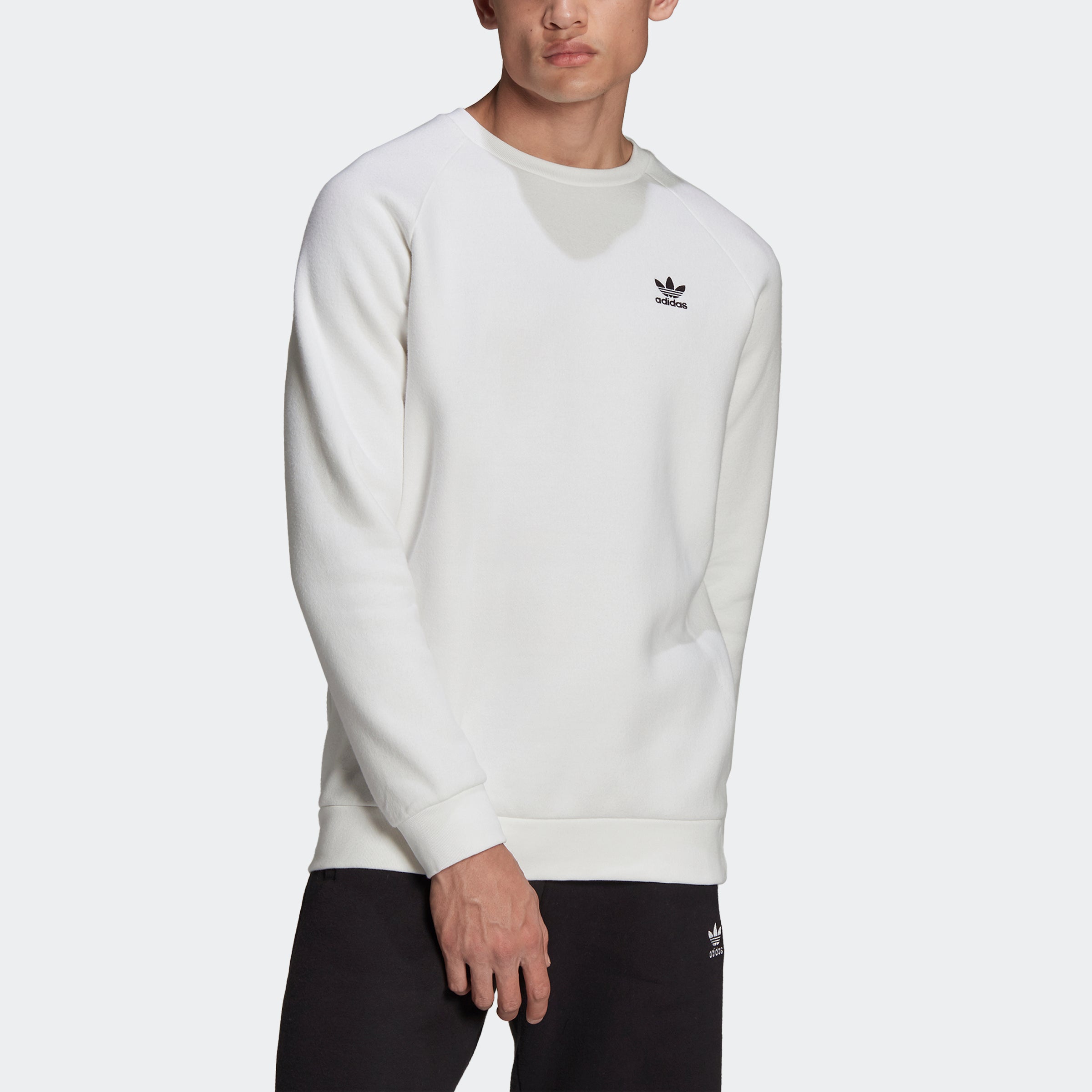 Men’s adidas Originals Adicolor Essentials Trefoil Crewneck Sweatshirt White