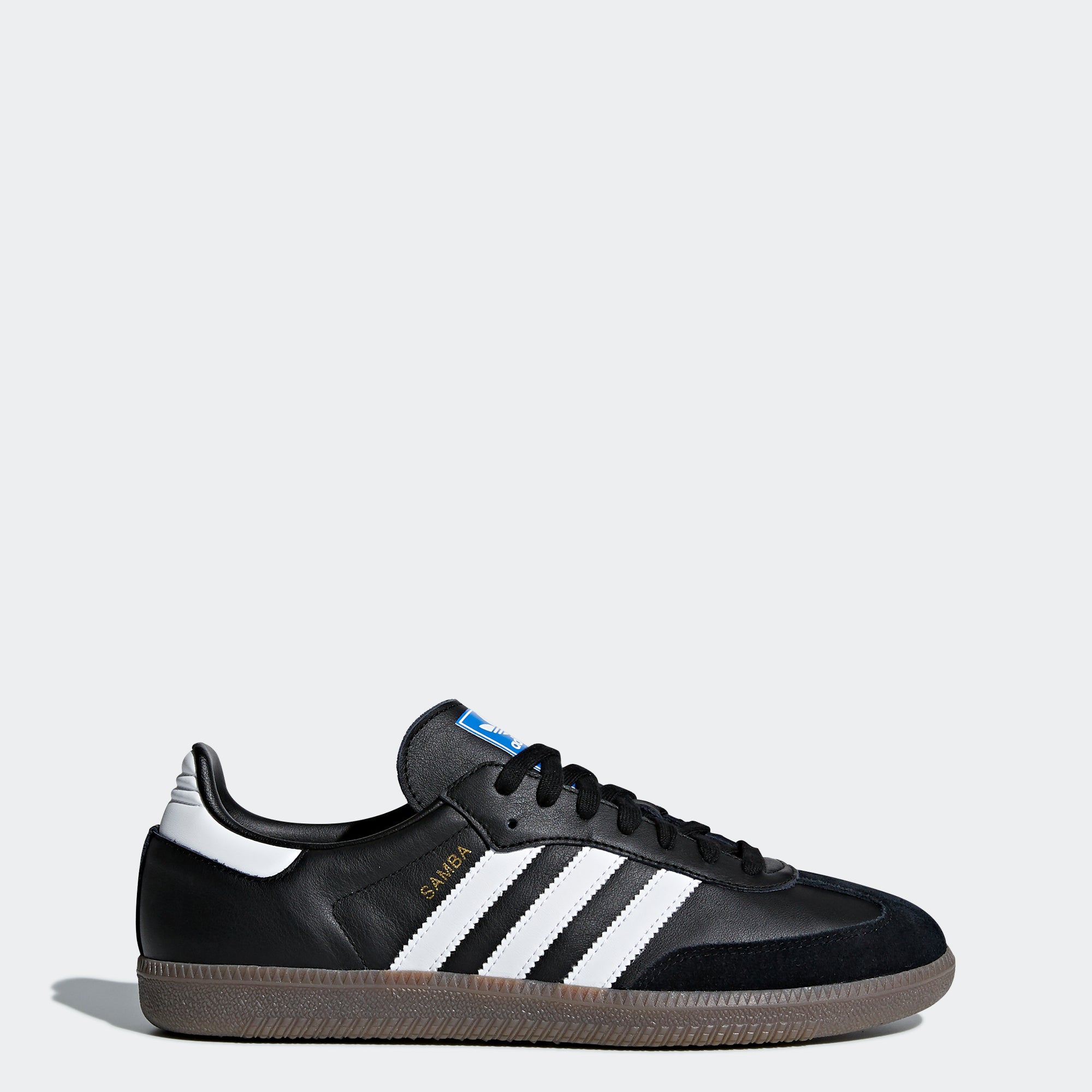 Men's adidas Originals Samba OG Shoes Black White B75807 | Chicago City Sports | side view