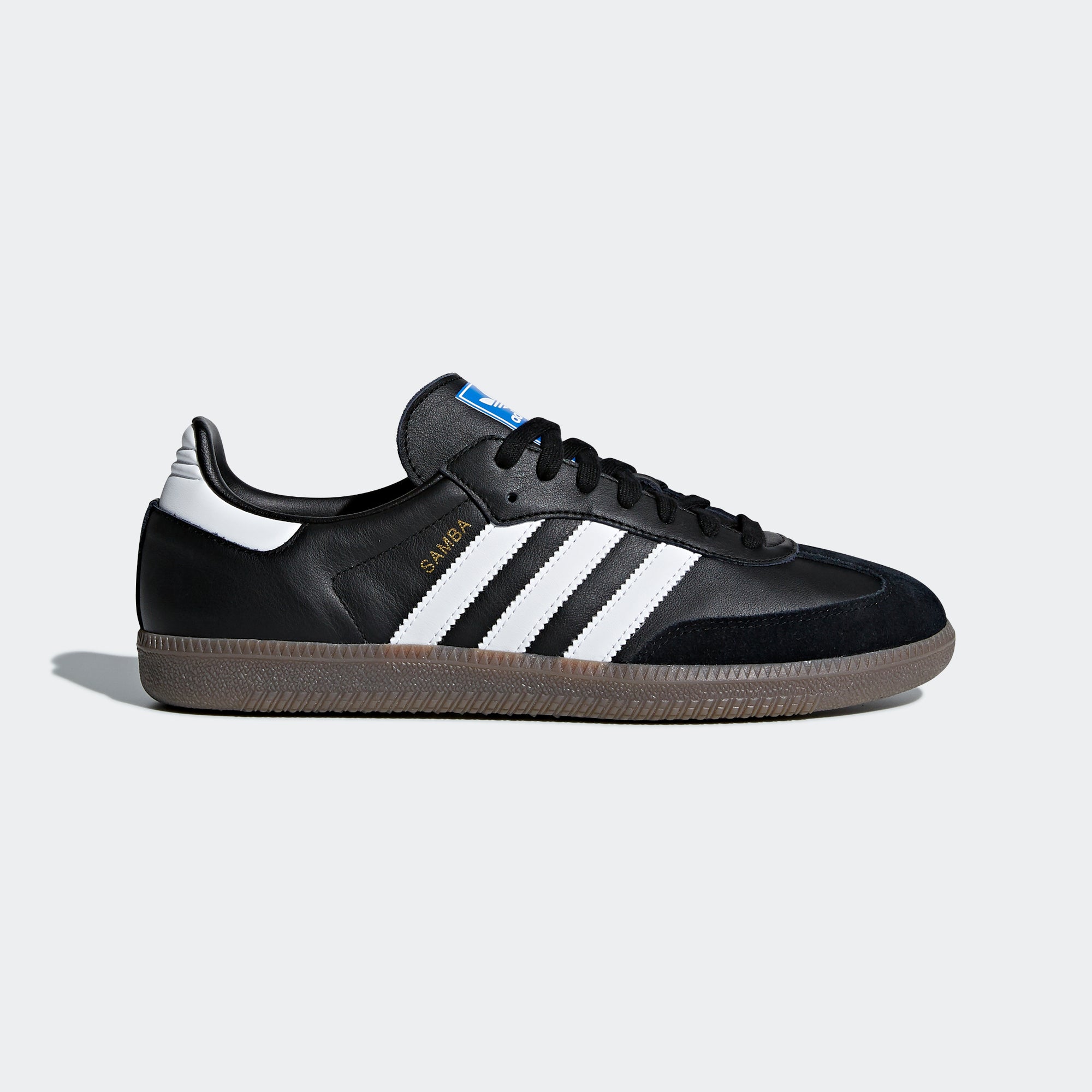 Men's adidas Originals Samba OG Shoes Black White B75807 | Chicago City Sports | side view