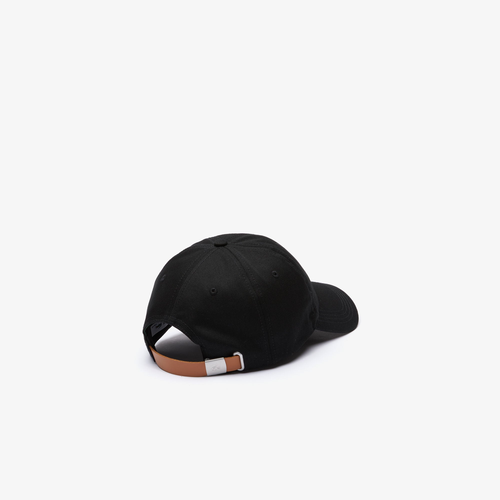 Lacoste Contrast Strap and Oversized Crocodile Cotton Cap Black