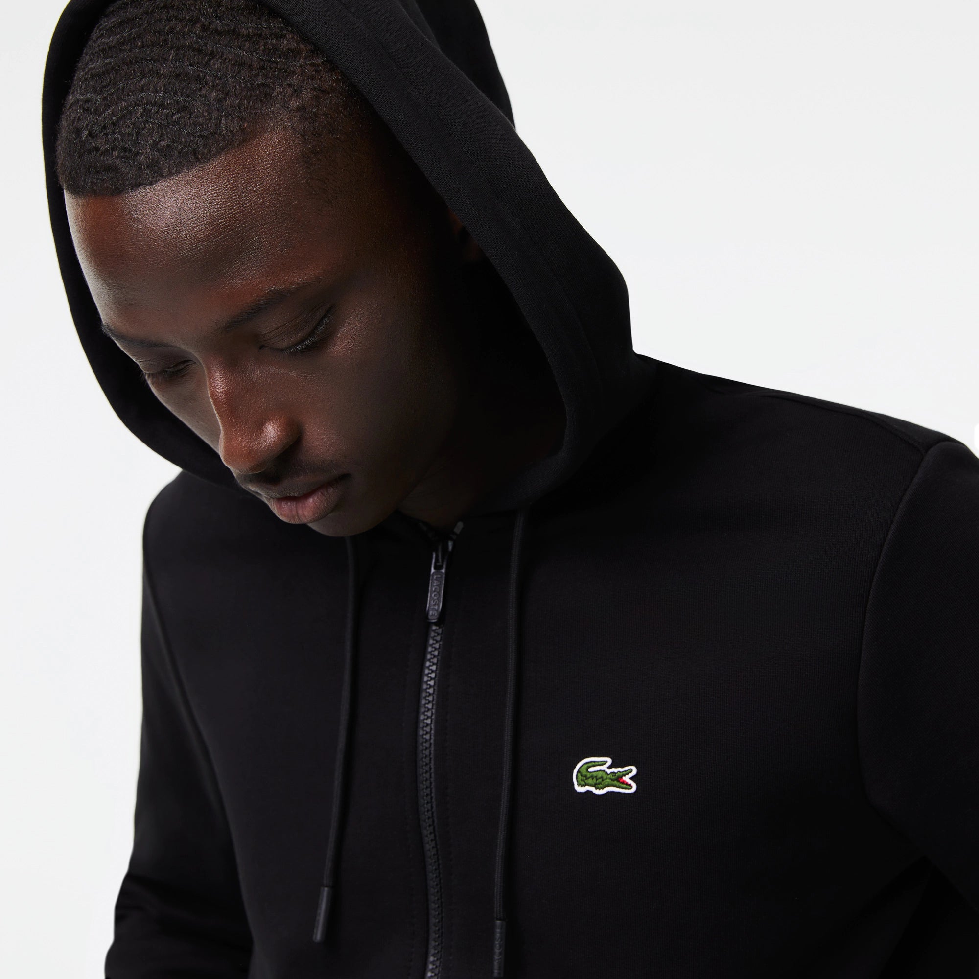 Men's Lacoste Kangaroo Pocket Fleece Sweatshirt Black