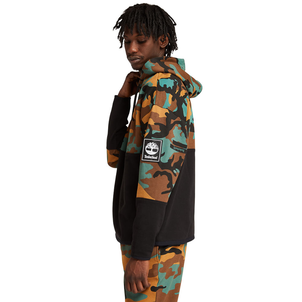 Men's Timberland Camo Print Hoodie Brown