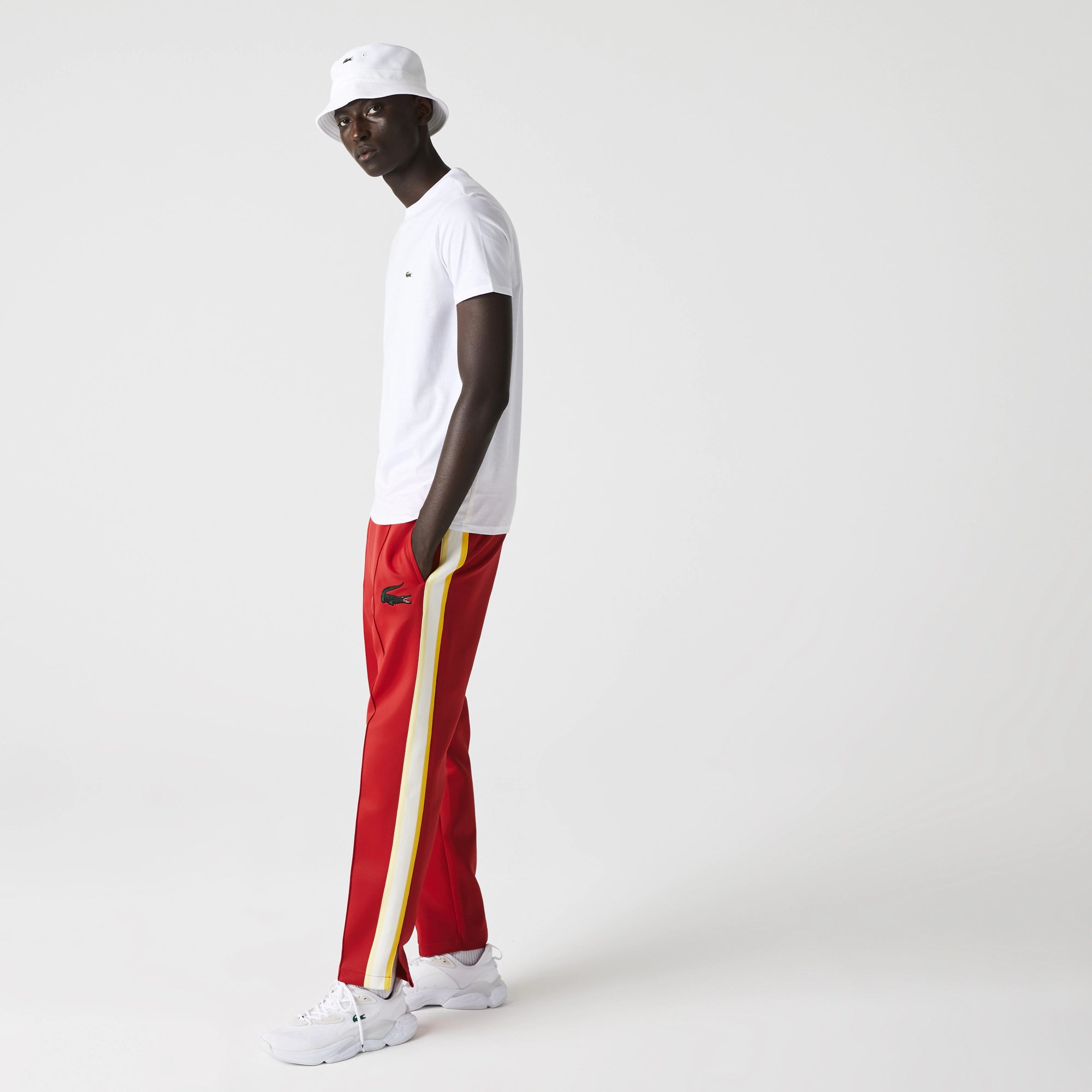 Men's Lacoste Crew Neck Pima Cotton Jersey T-Shirt White