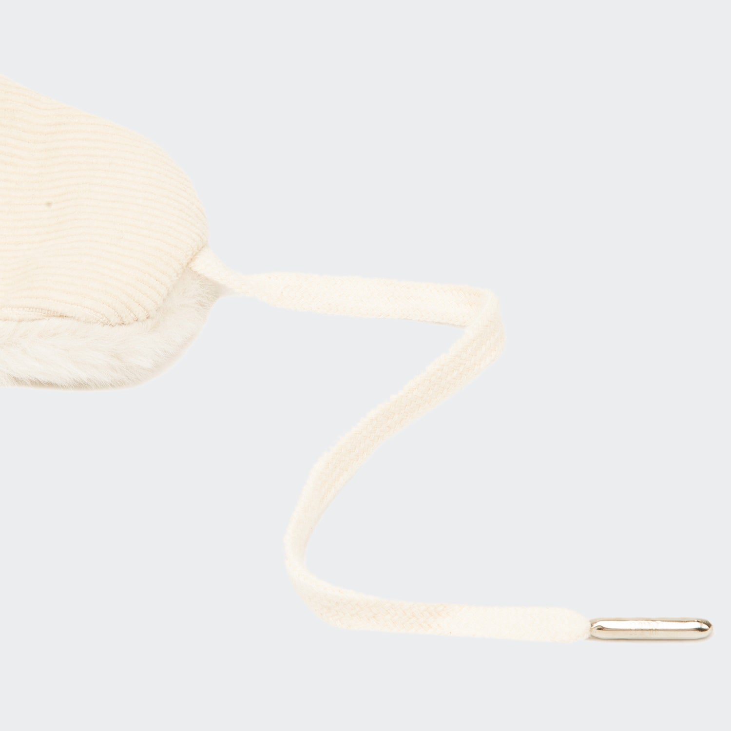 Unisex Romantic Crown Corduroy Trooper Hat Ivory