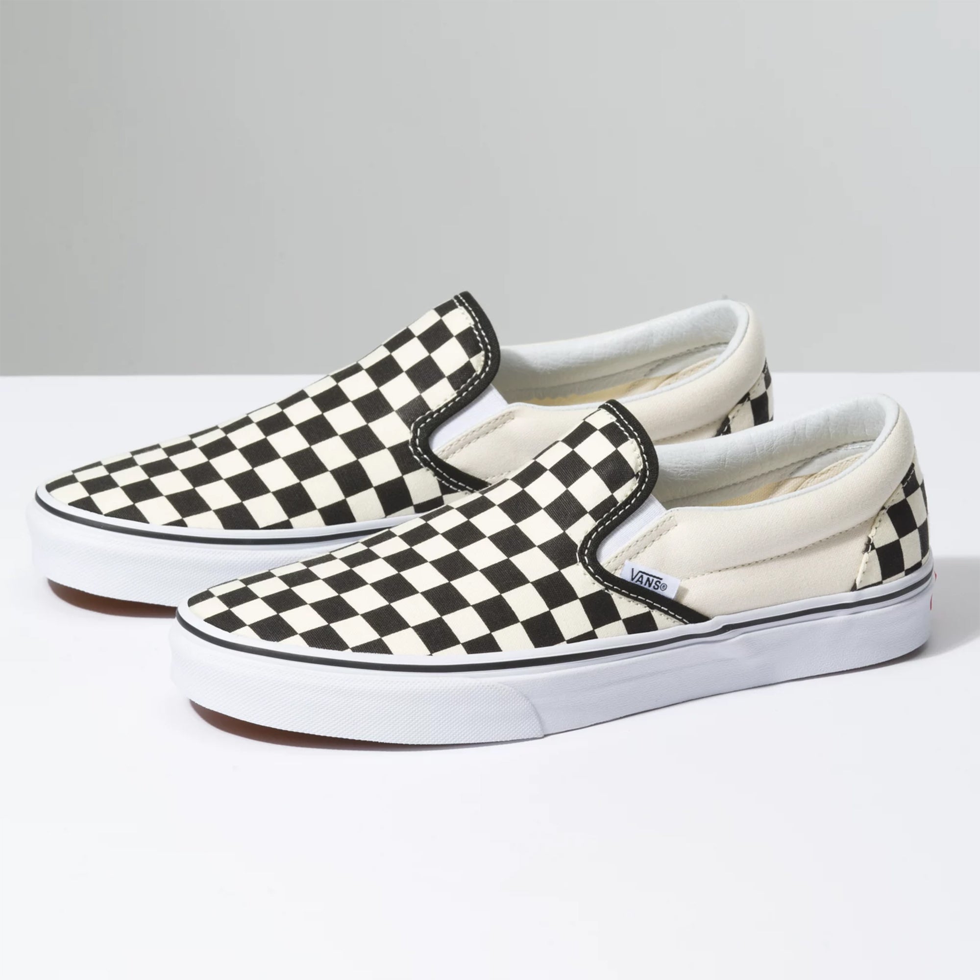 Unisex Vans Checkerboard Slip-On Shoes Black/Off White