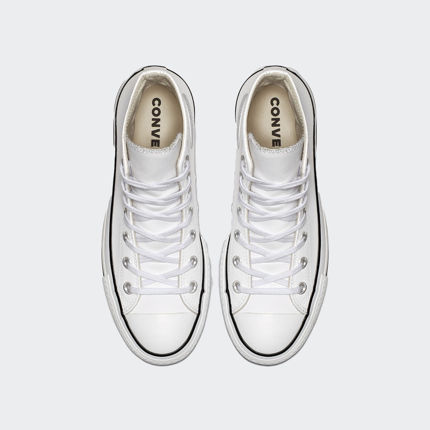 Women's Converse Clean Leather Platform Chuck Taylor All Star Shoes White