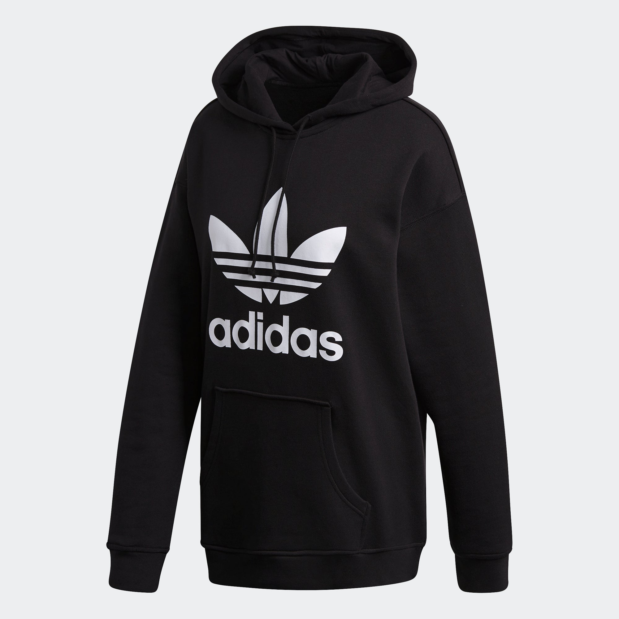 Women's adidas Originals Adicolor Trefoil Hoodie Black (SKU FM3307) | Chicago City Sports | front view