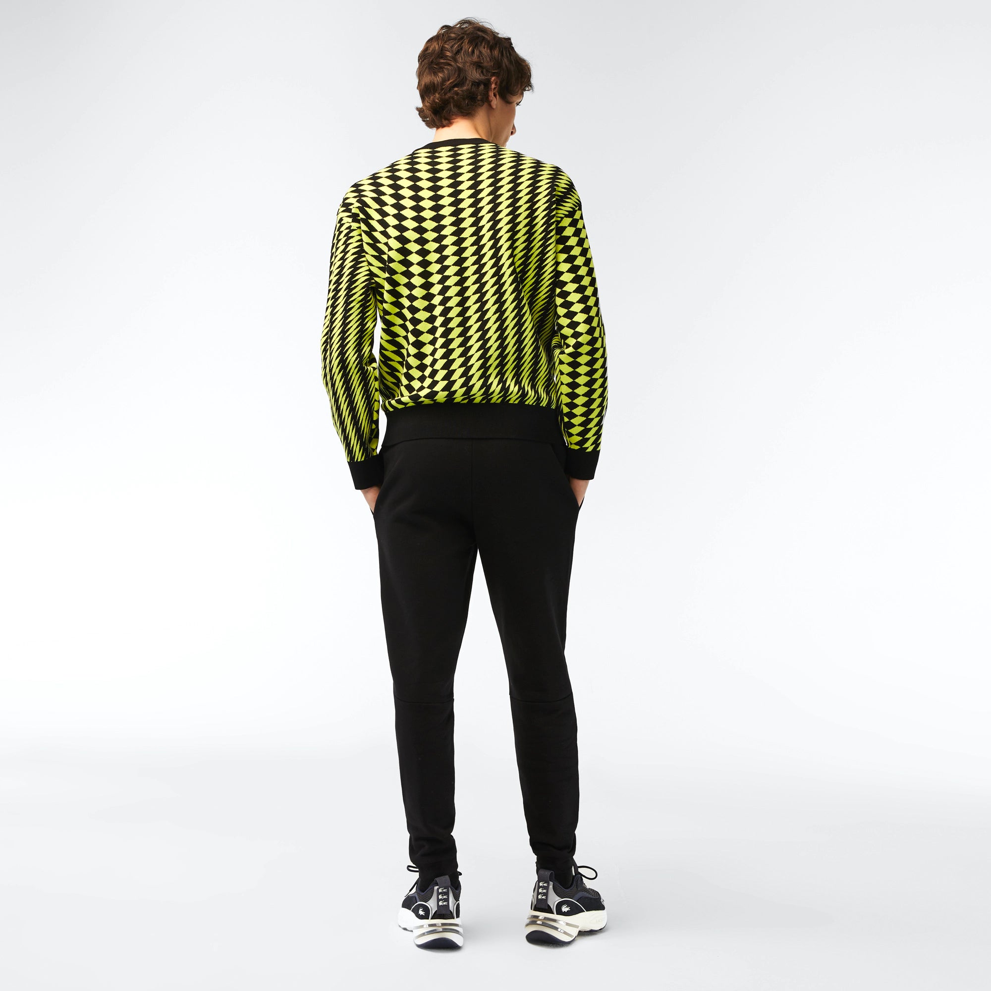 Men's Lacoste Tapered Fit Fleece Trackpants Black