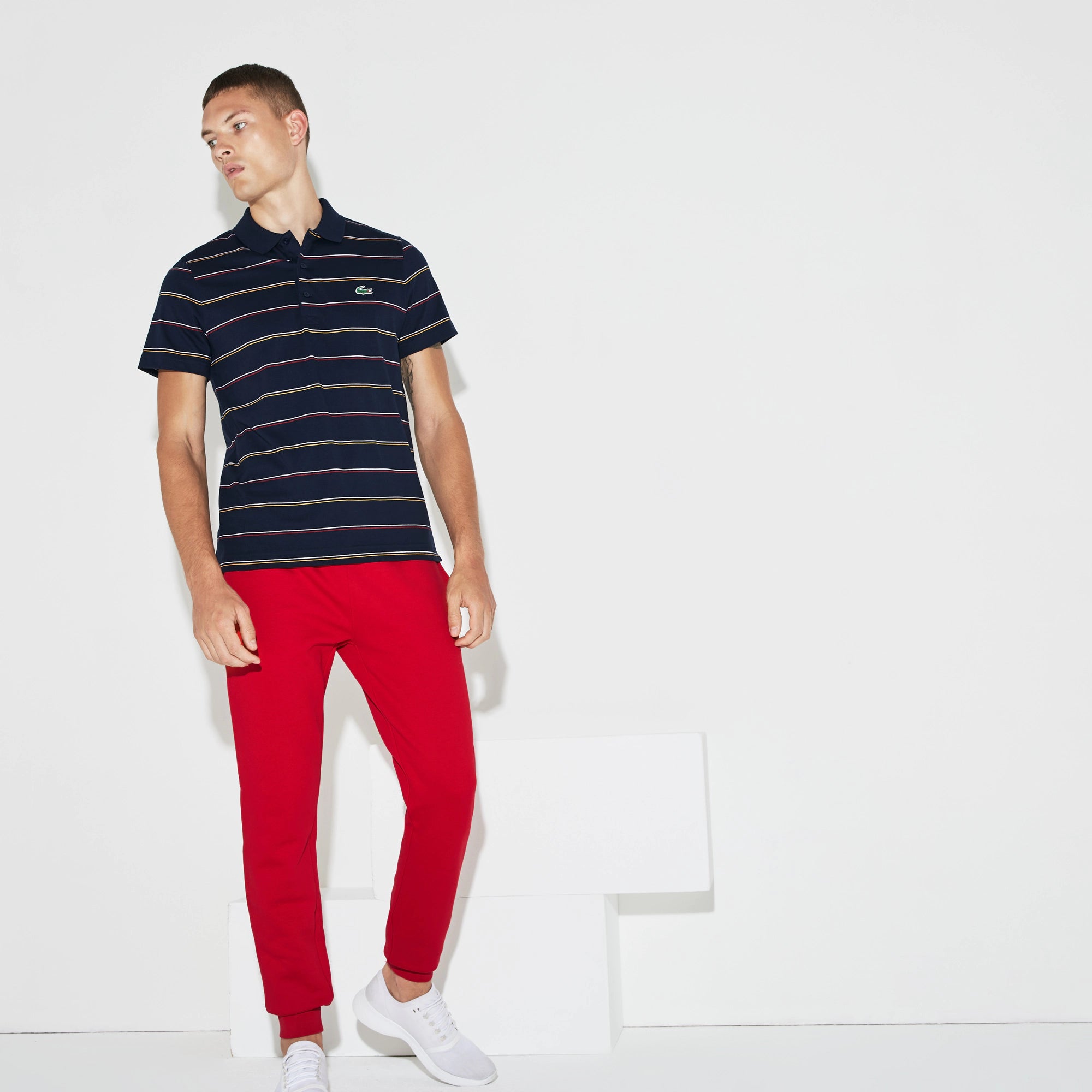 Men's Lacoste SPORT Fleece Tennis Sweatpants Red