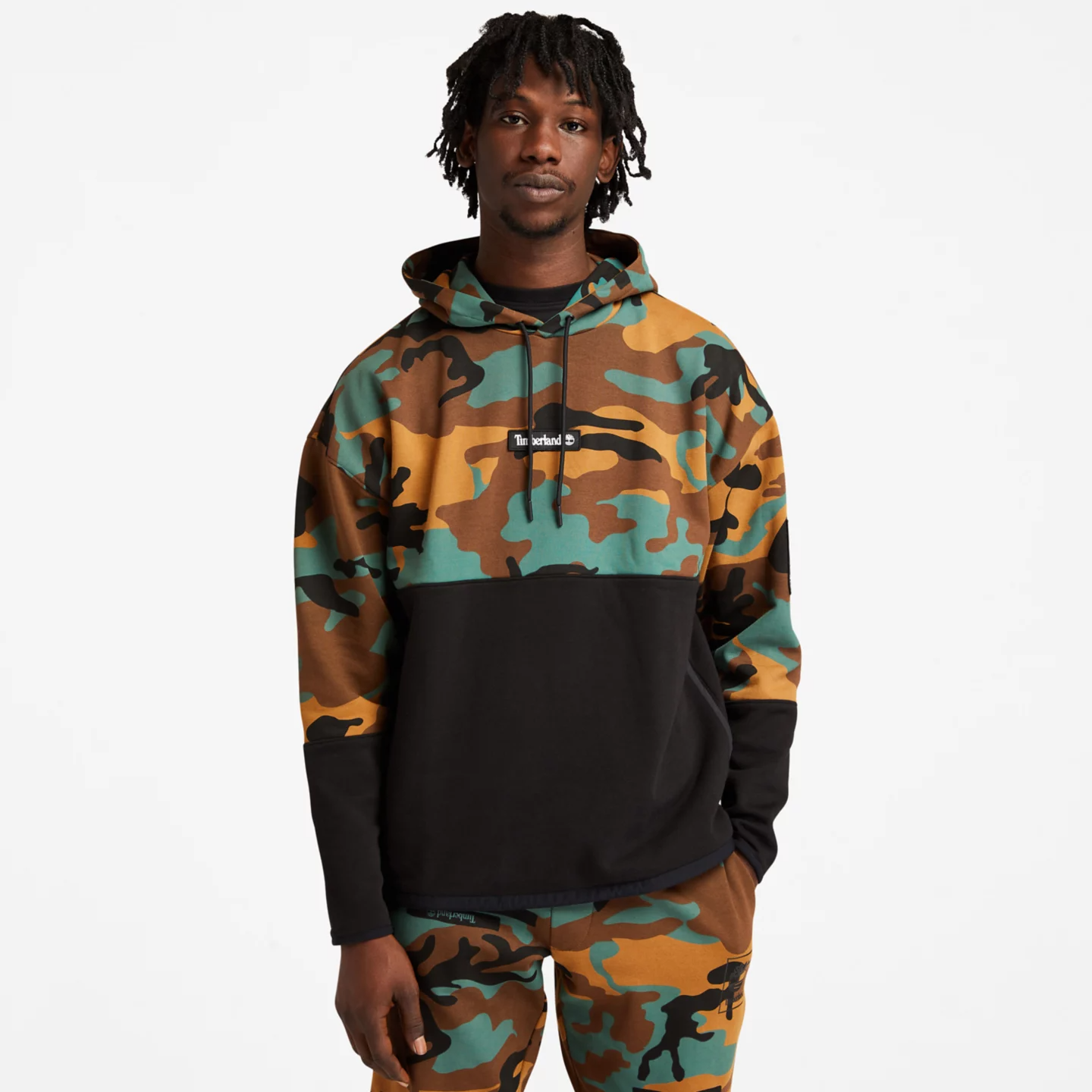 Men's Timberland Camo Print Hoodie Brown
