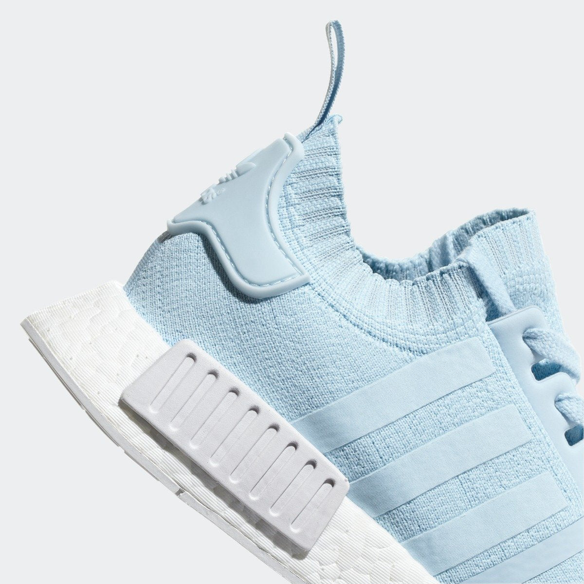 Women's adidas Originals NMD R1 Primeknit Shoes Ice Blue with White