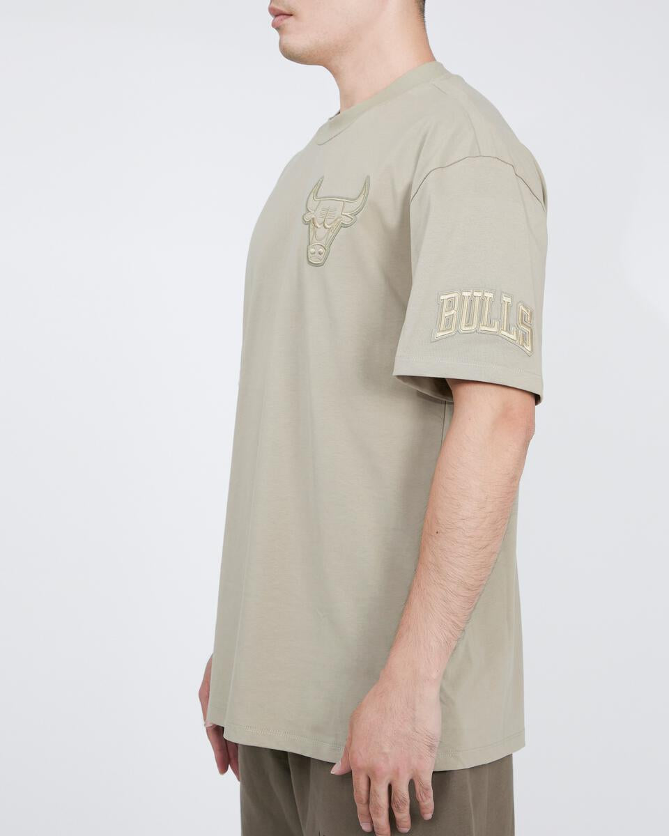 Men's Pro Standard Chicago Bulls Logo Shirt Taupe
