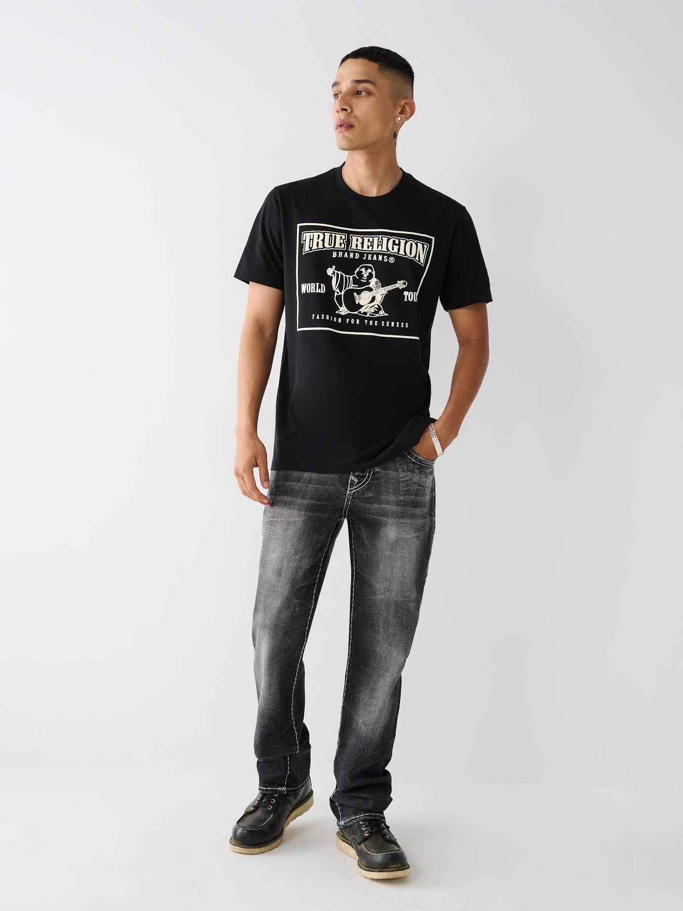 Men's True Religion Buddha Logo Tee Black