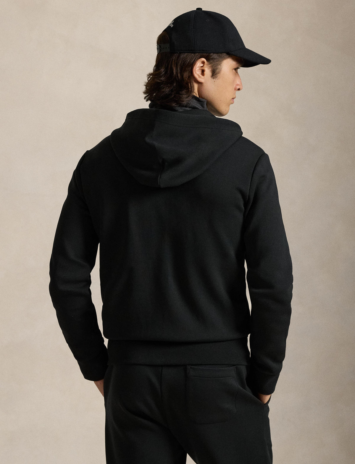 Men's Polo Ralph Lauren Double-Knit Full-Zip Hoodie Black