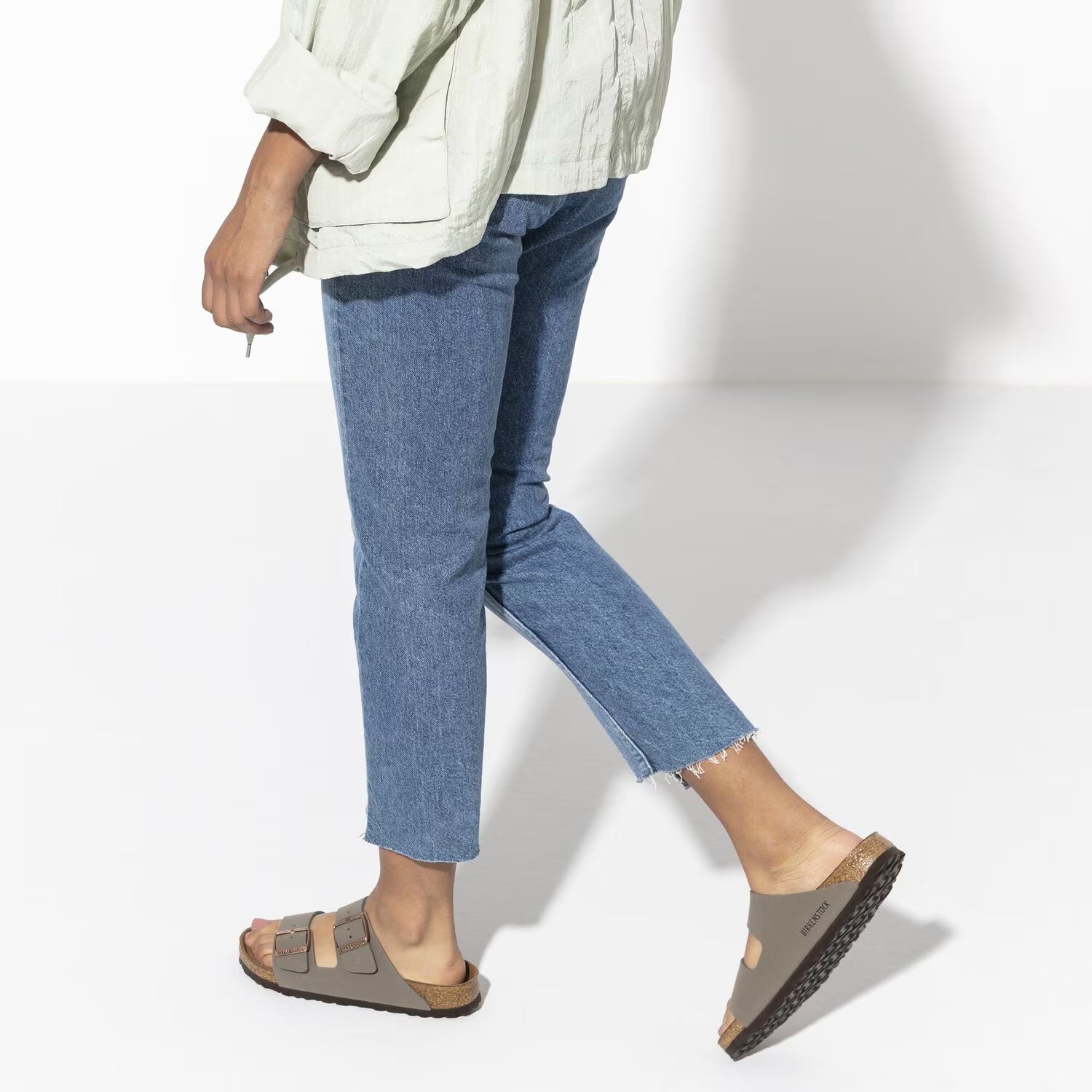 Men's BIRKENSTOCK Arizona Birkubuc Stone