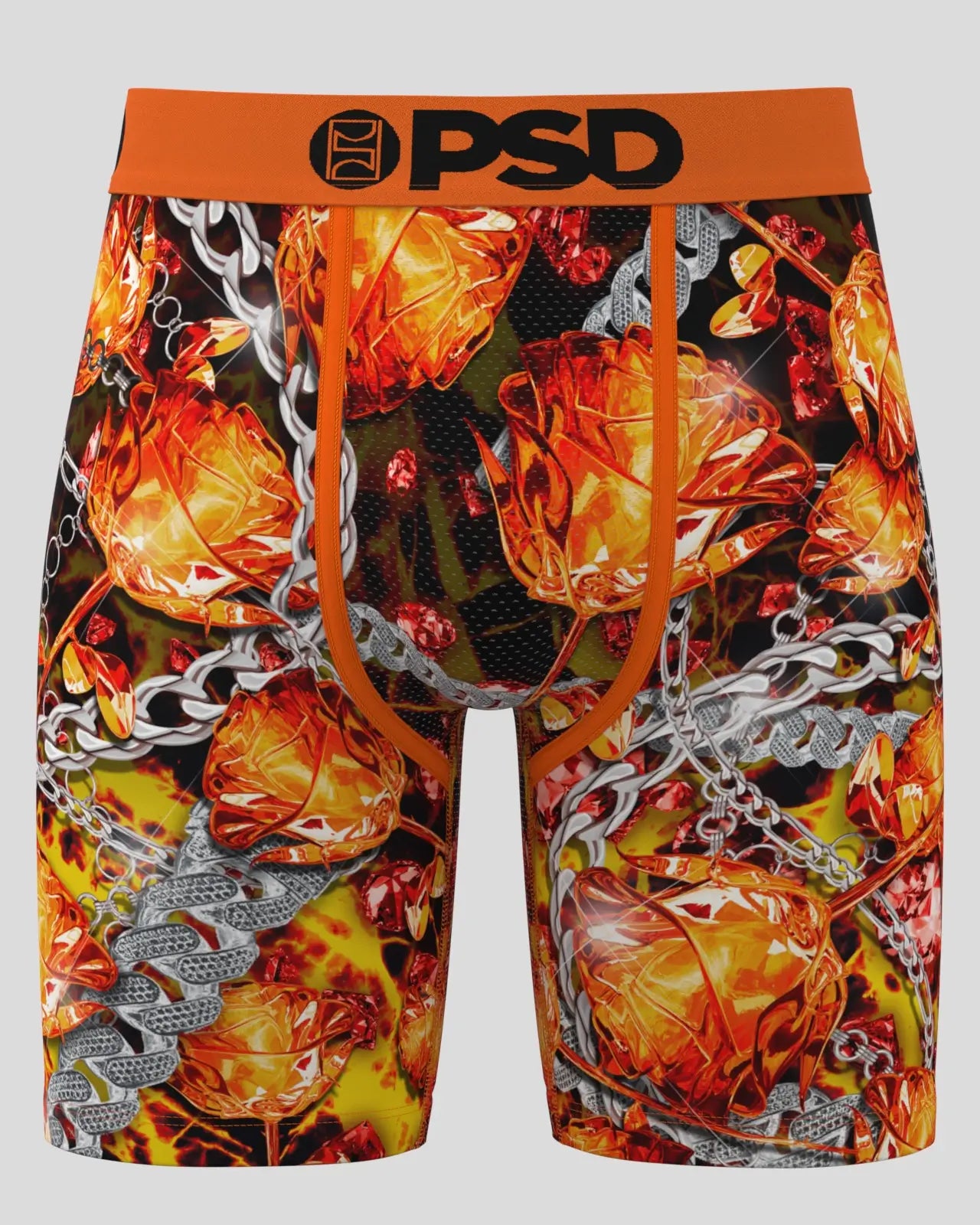 Men's PSD Boxer Briefs Burning Roses