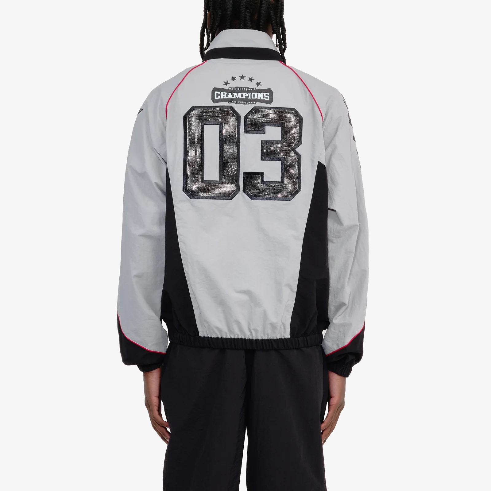 Men's Copper Rivet Champs Windbreaker Full Zip Black
